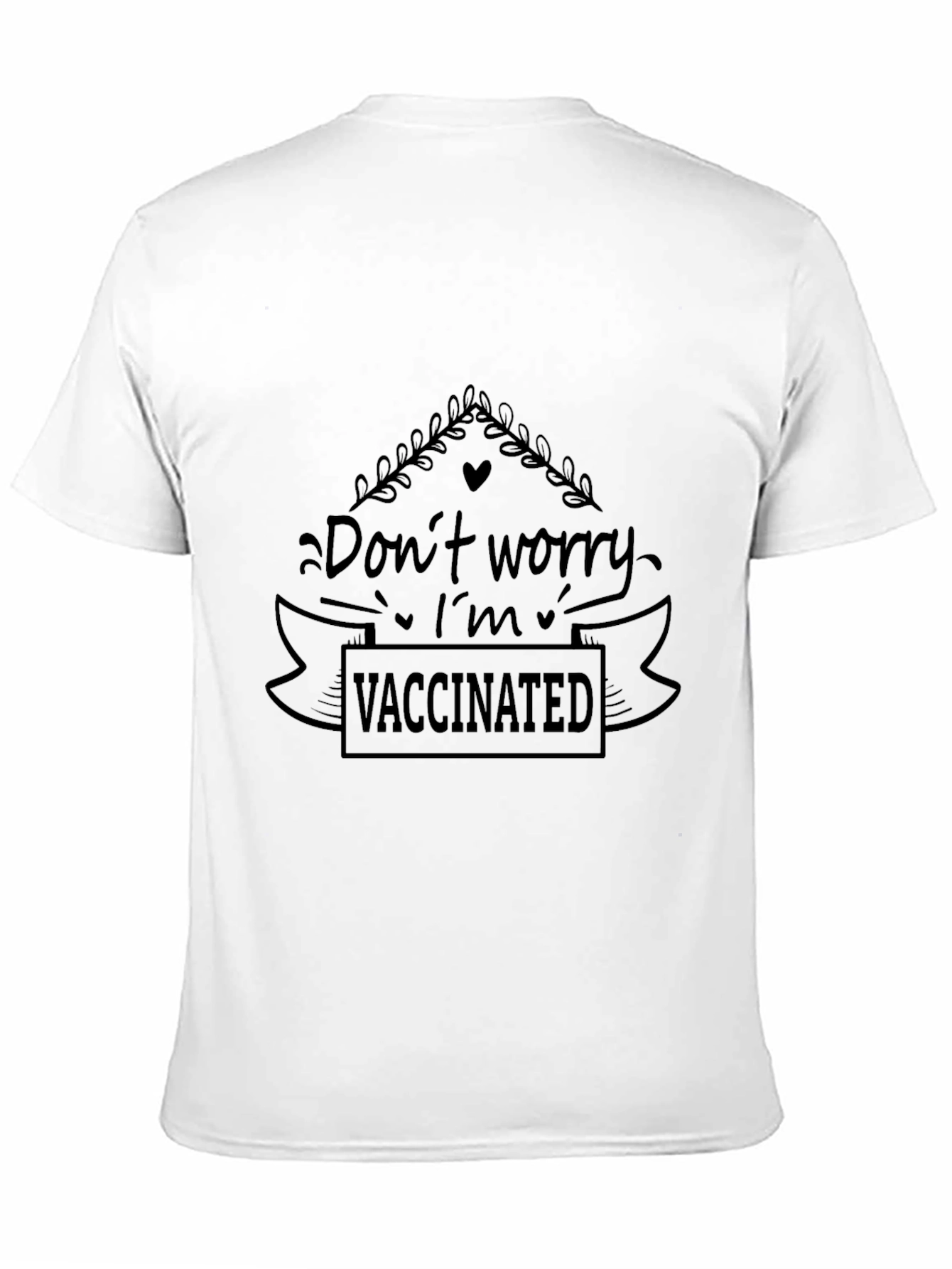 Black Vaccinated T-Shirt -  Worry-Free Style view 11