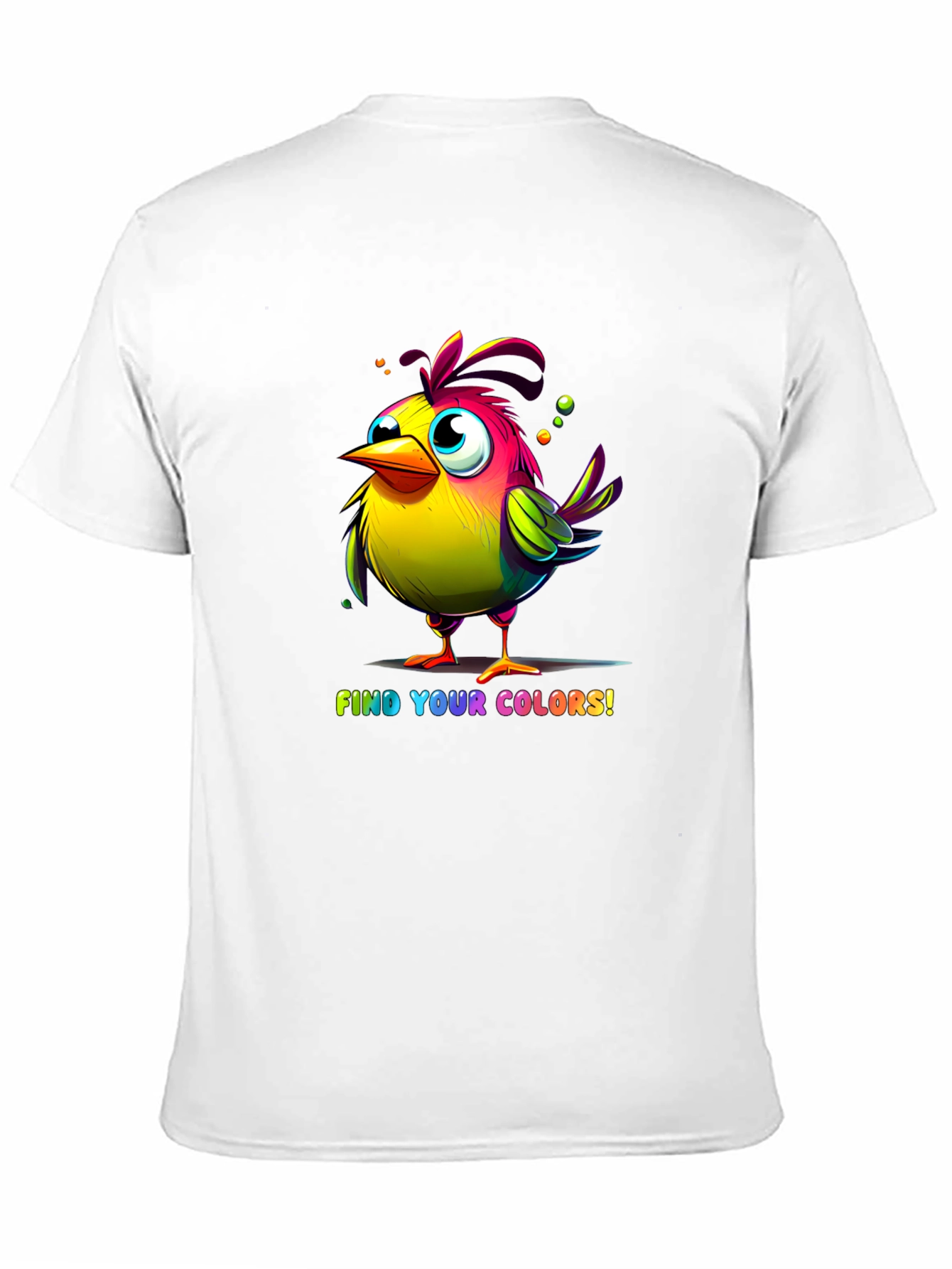 Black Colorful Bird T-Shirt - Find Your Colors! view 11