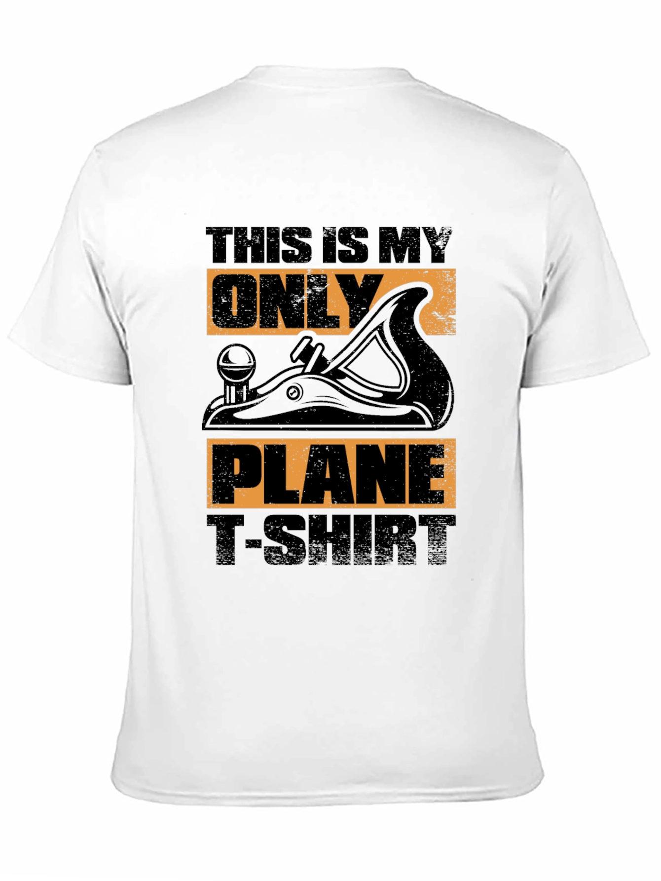 Black Funny Woodworking Plane T-Shirt view 11