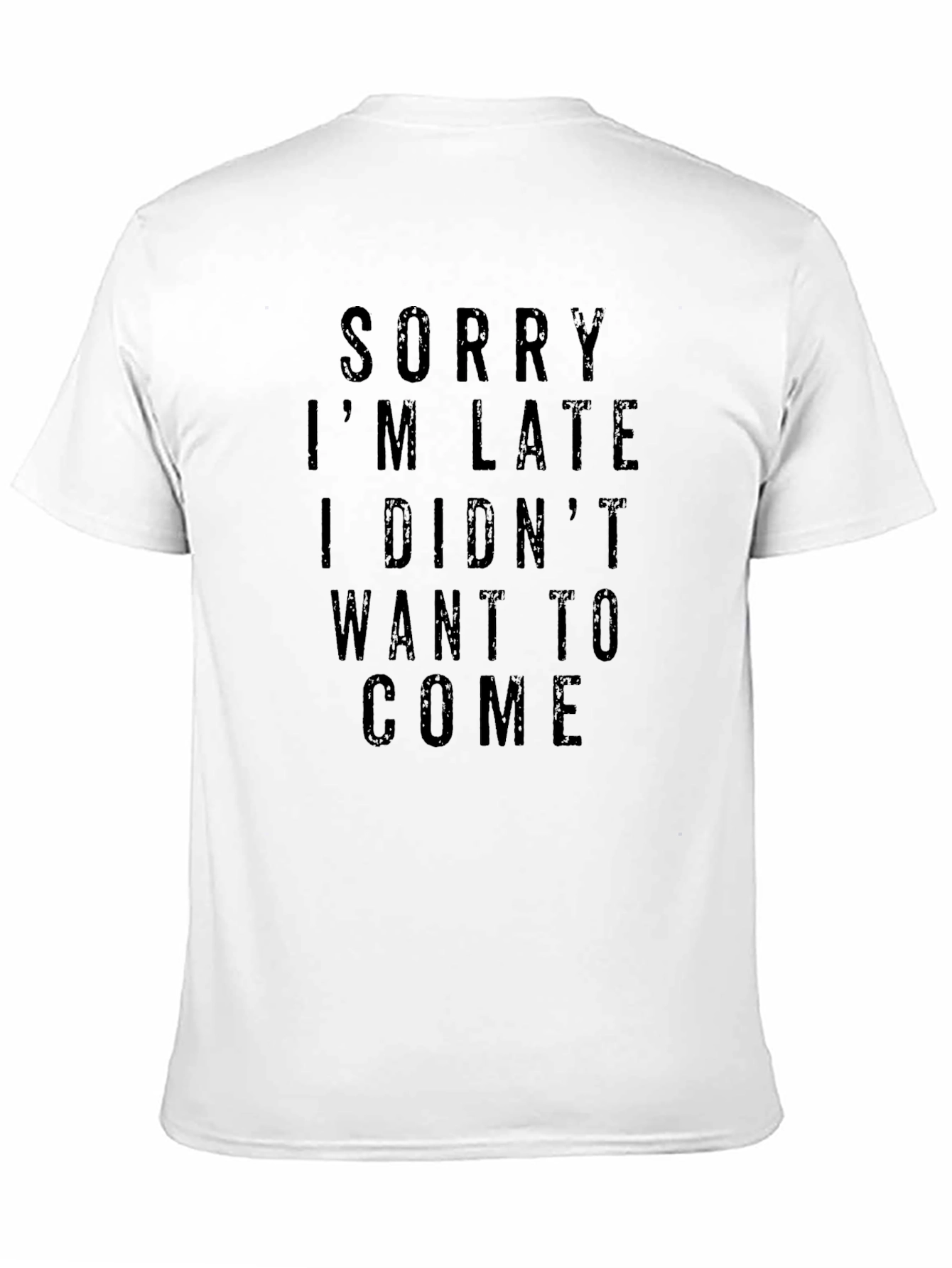 Black Sorry I'm Late Graphic T-Shirt view 11