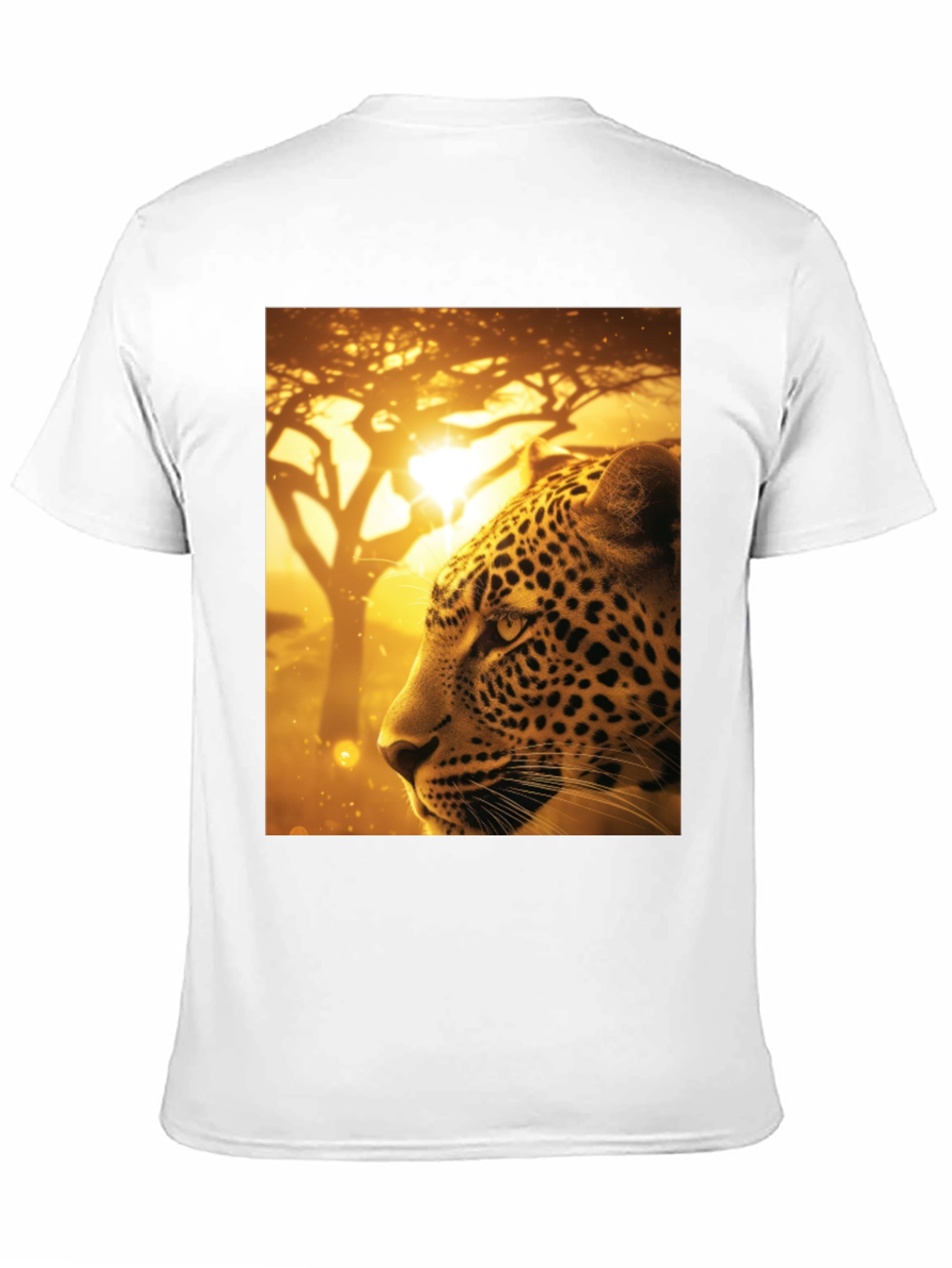 Black Leopard Graphic Print Black T-Shirt view 11