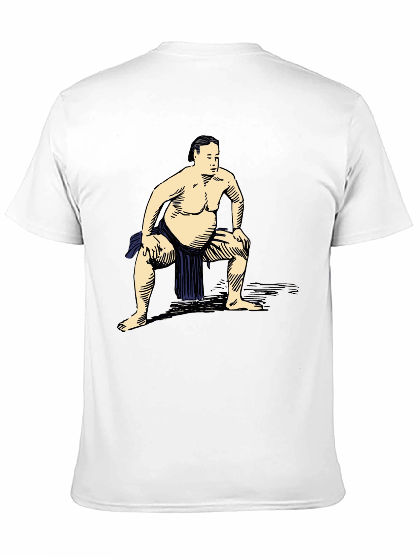 Black Sumo Wrestler Graphic T-Shirt - Casual Black Tee view 11