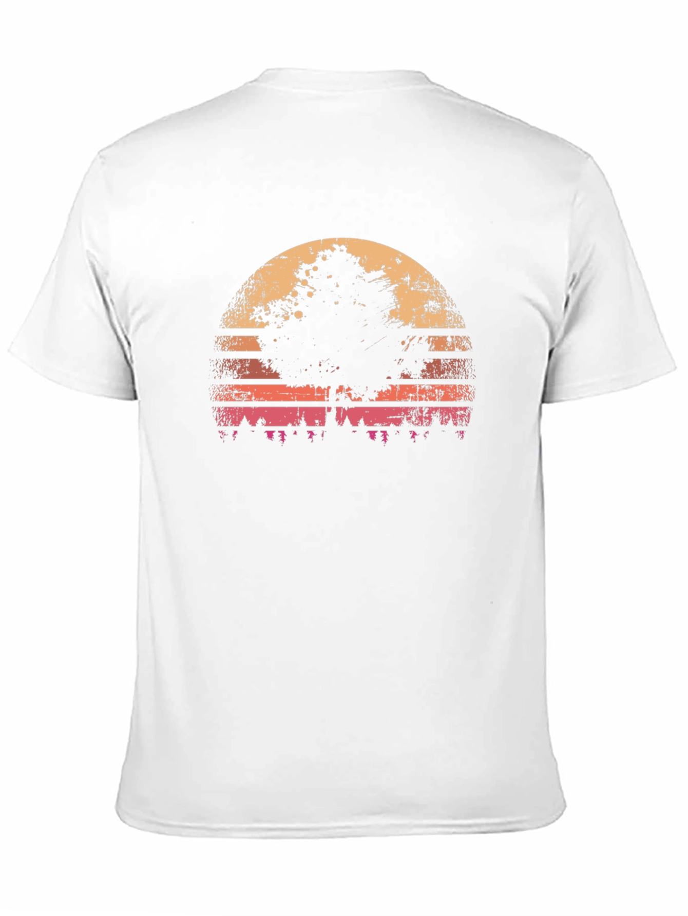 Black Retro Sunset Tree Graphic Tee view 11