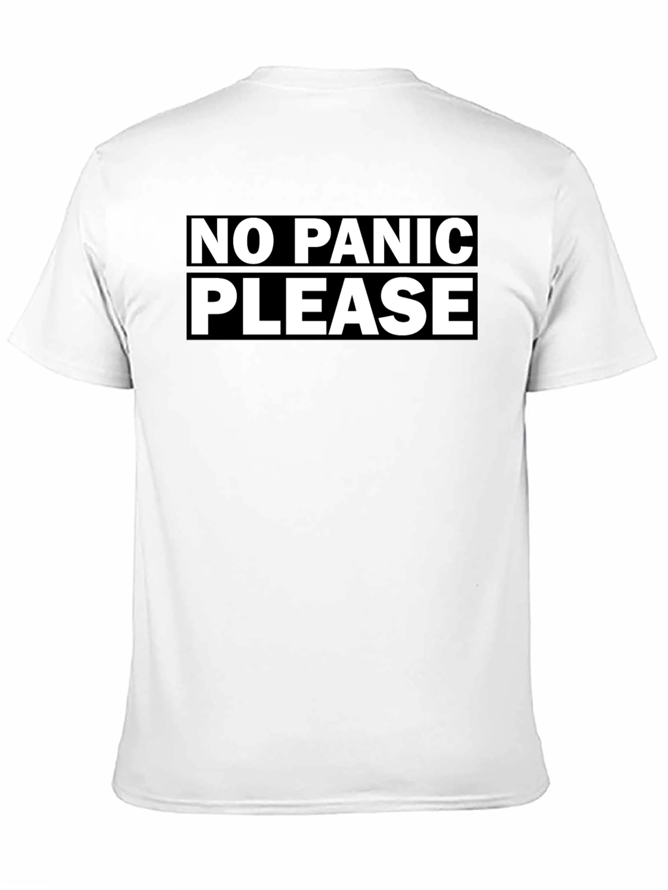 Black No Panic Please Graphic T-Shirt - Casual Cotton Tee view 11