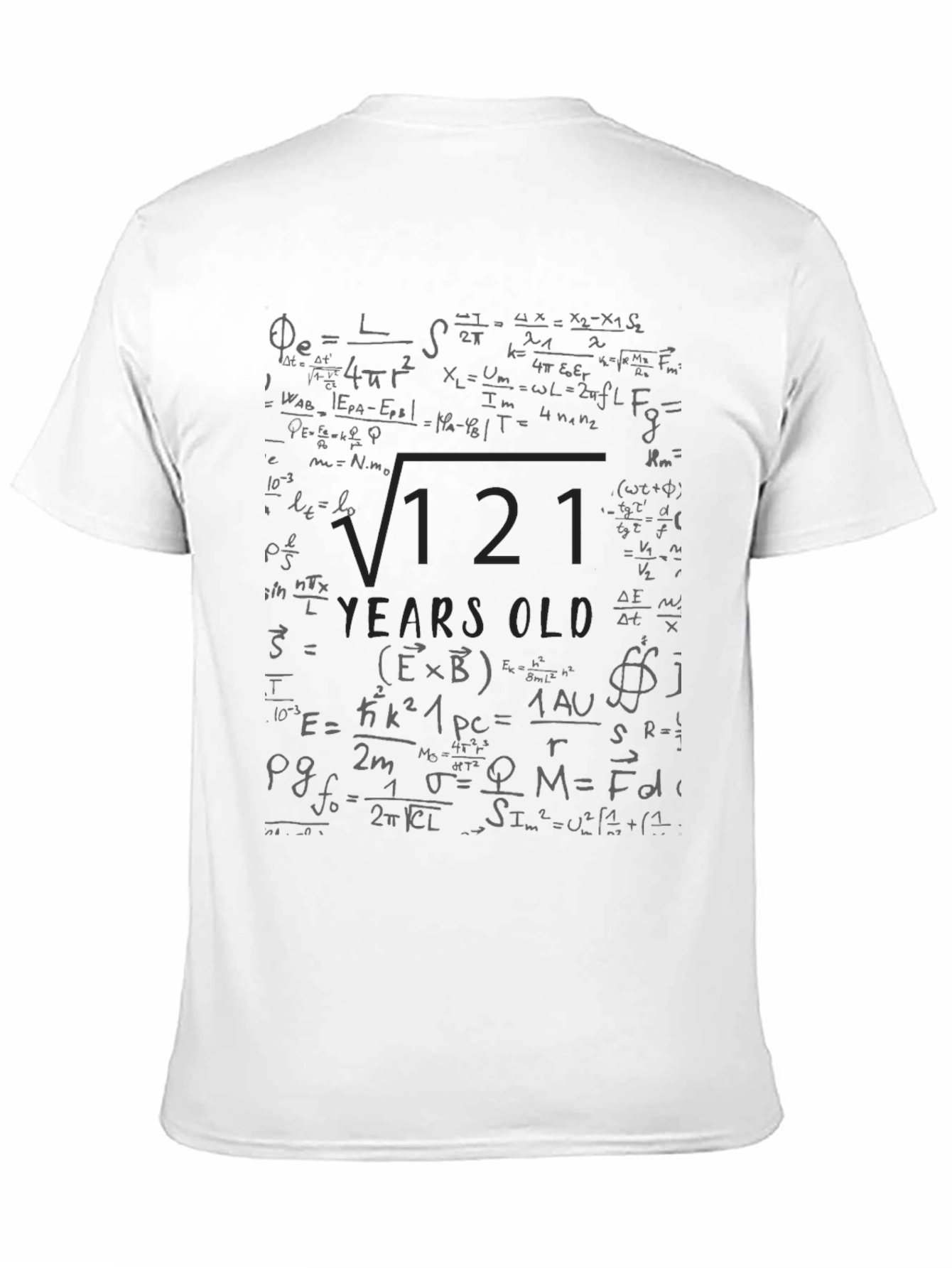Black Math Equation Birthday Humor Graphic Tee view 11