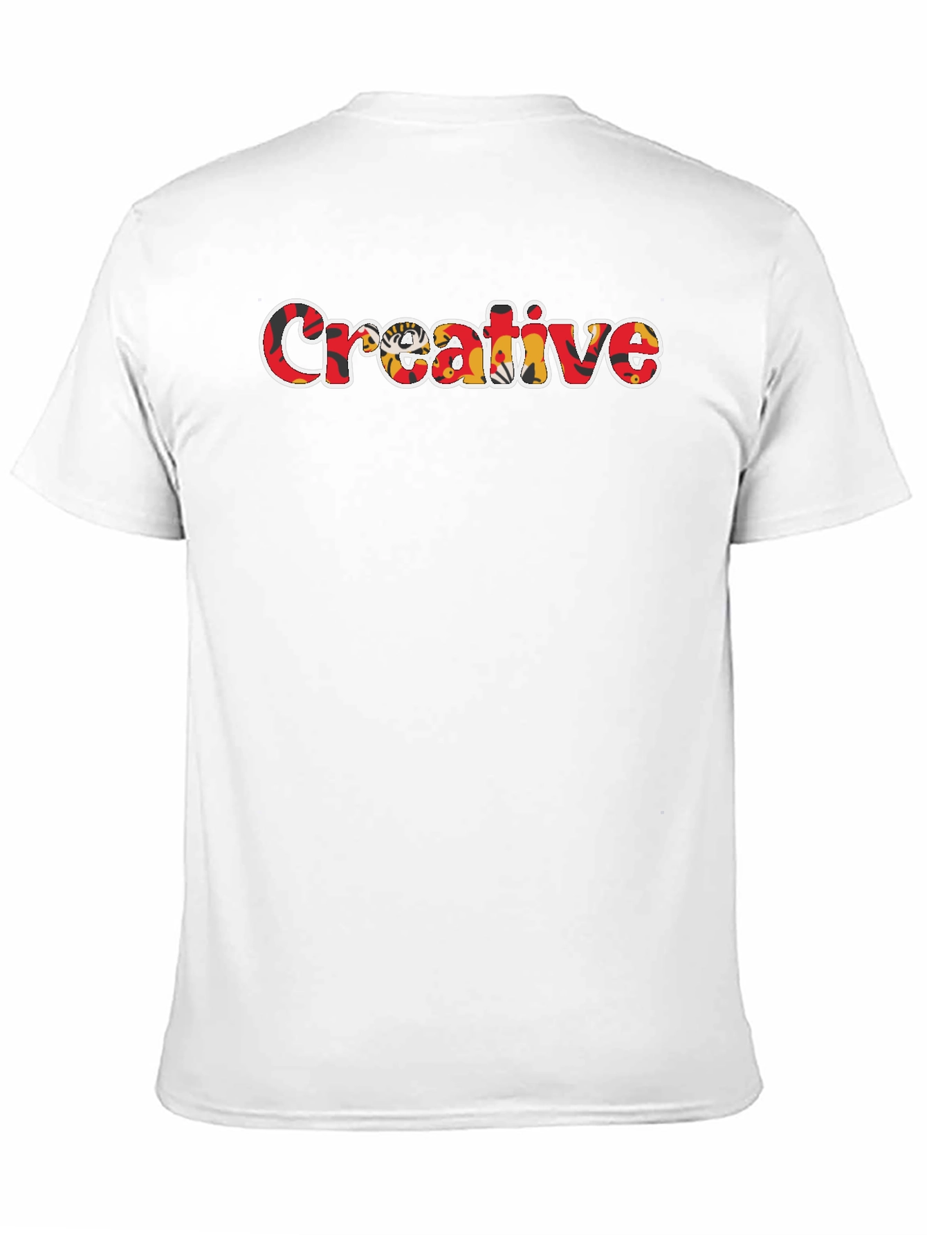 Black Creative Graphic Print Crew Neck T-Shirt view 11