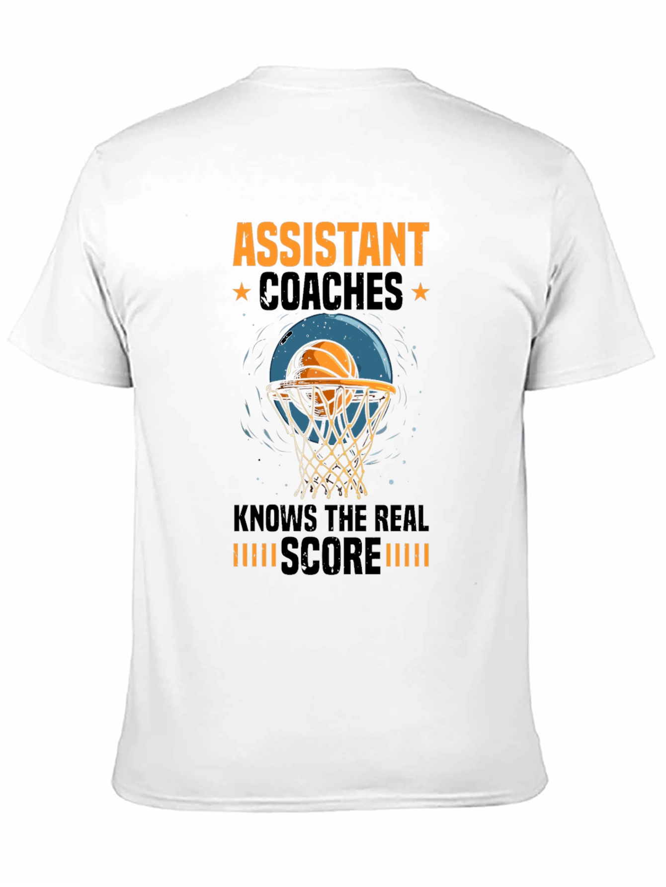 Black Assistant Coaches T-Shirt: Real Score Basketball Tee view 11
