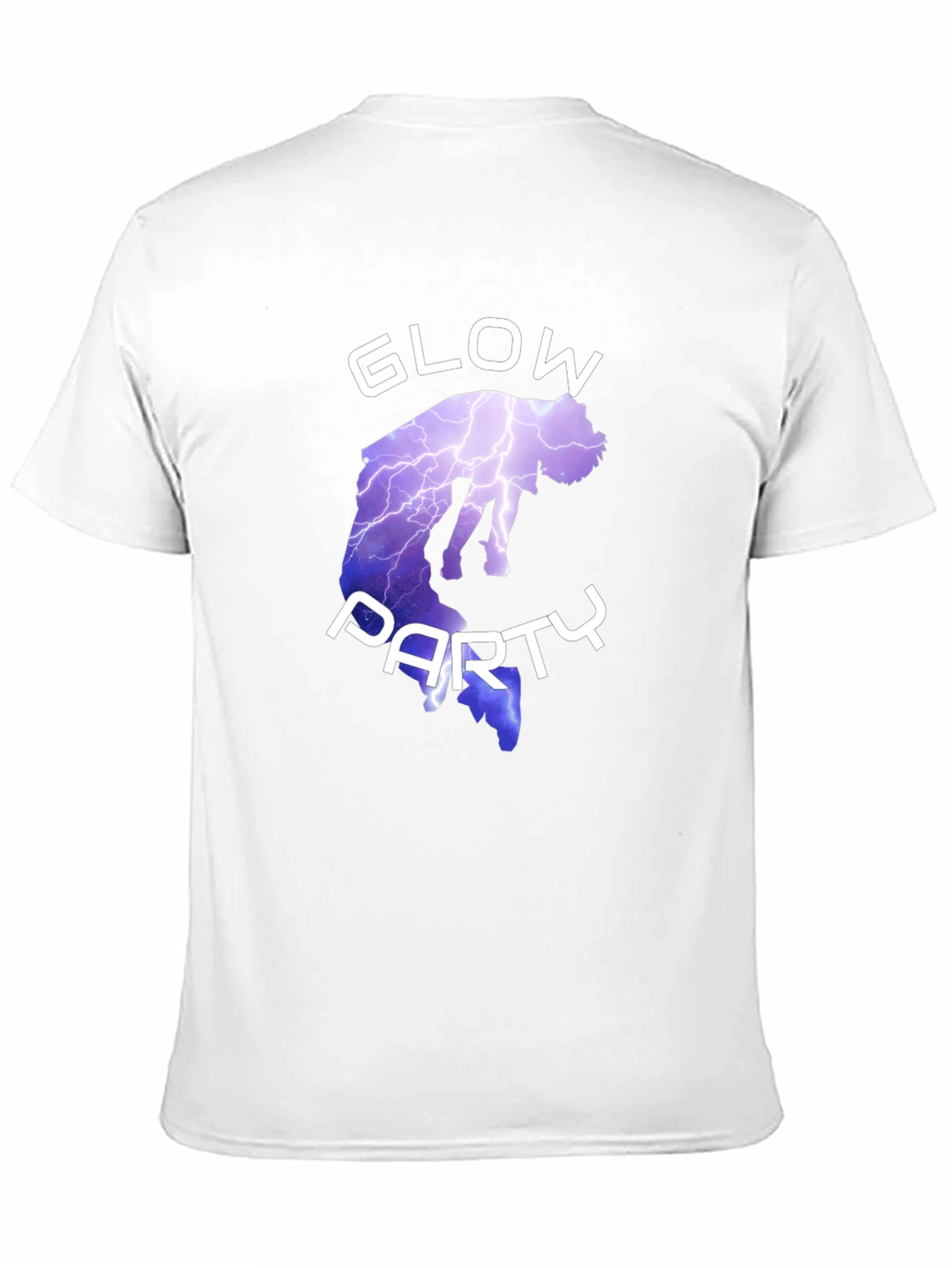 Black Glow Party Graphic Tee - Short Sleeve Cotton T-Shirt view 11