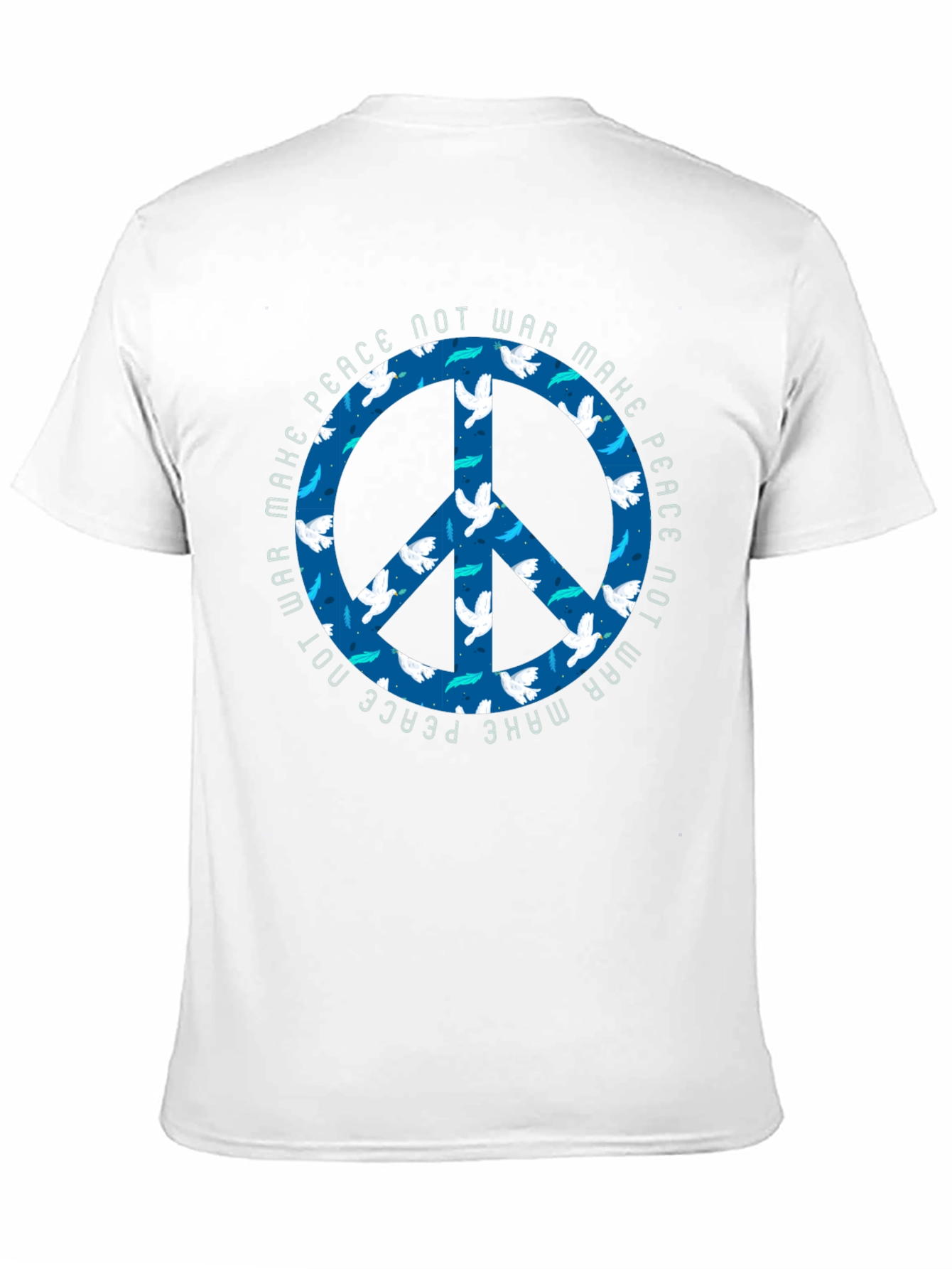 Black Peace Not War Dove Graphic T-Shirt view 11