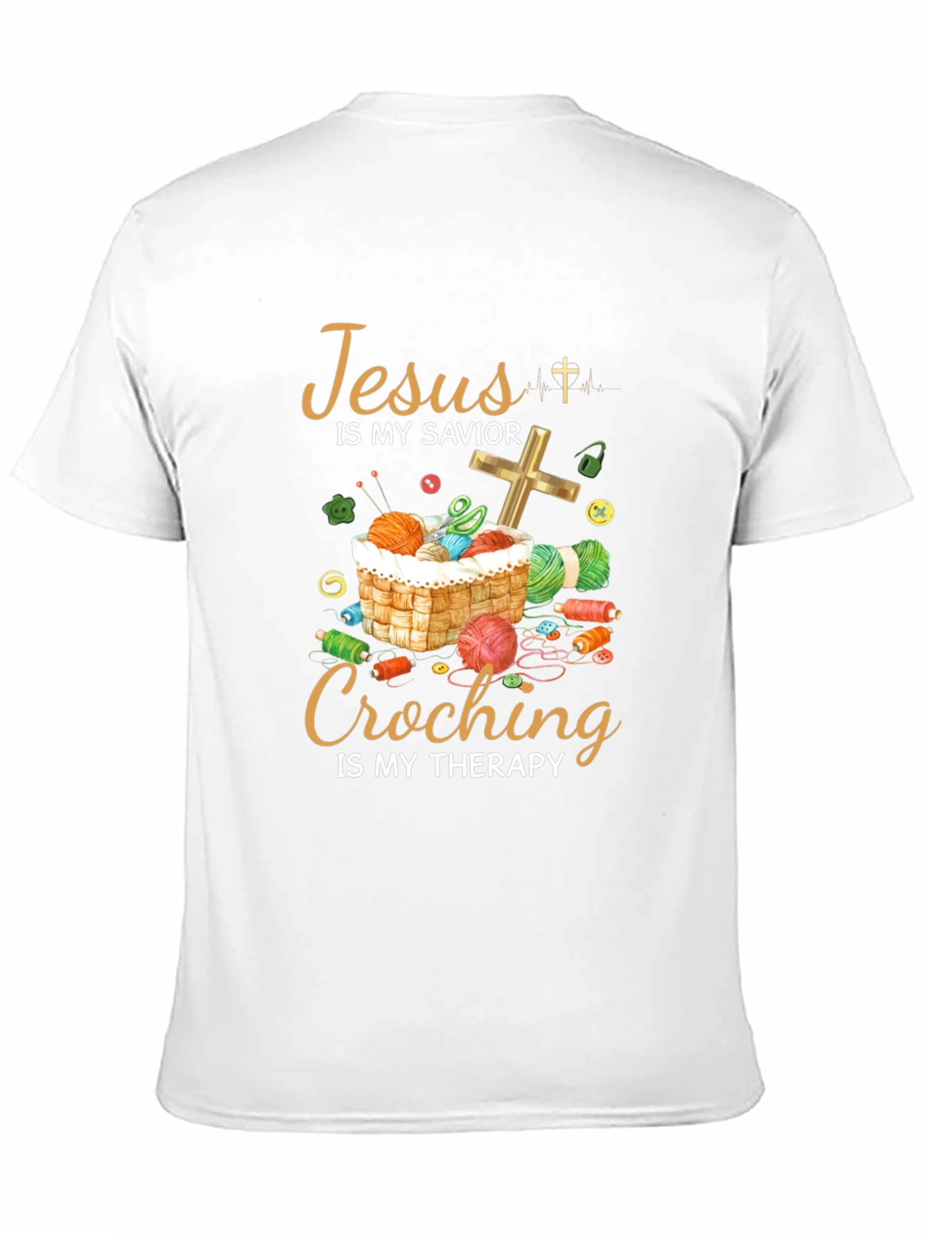Jesus is My Savior Crochet Therapy T-Shirt - 11