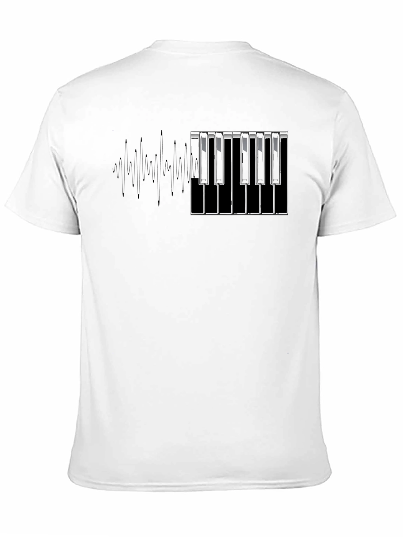 Black Piano Keys Graphic Tee - Black Short Sleeve view 11