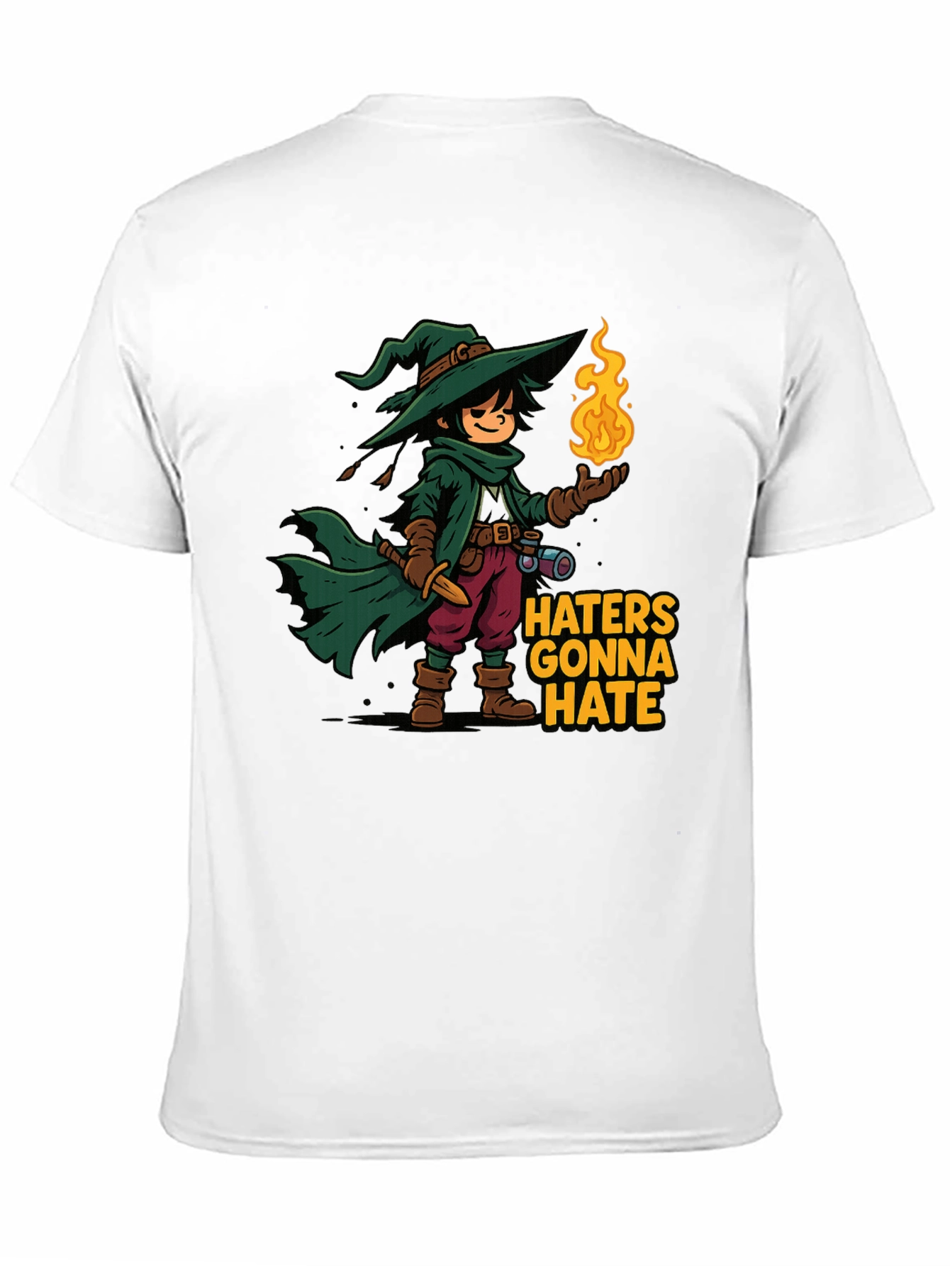 Black Haters Gonna Hate Wizard Cartoon T-Shirt view 11