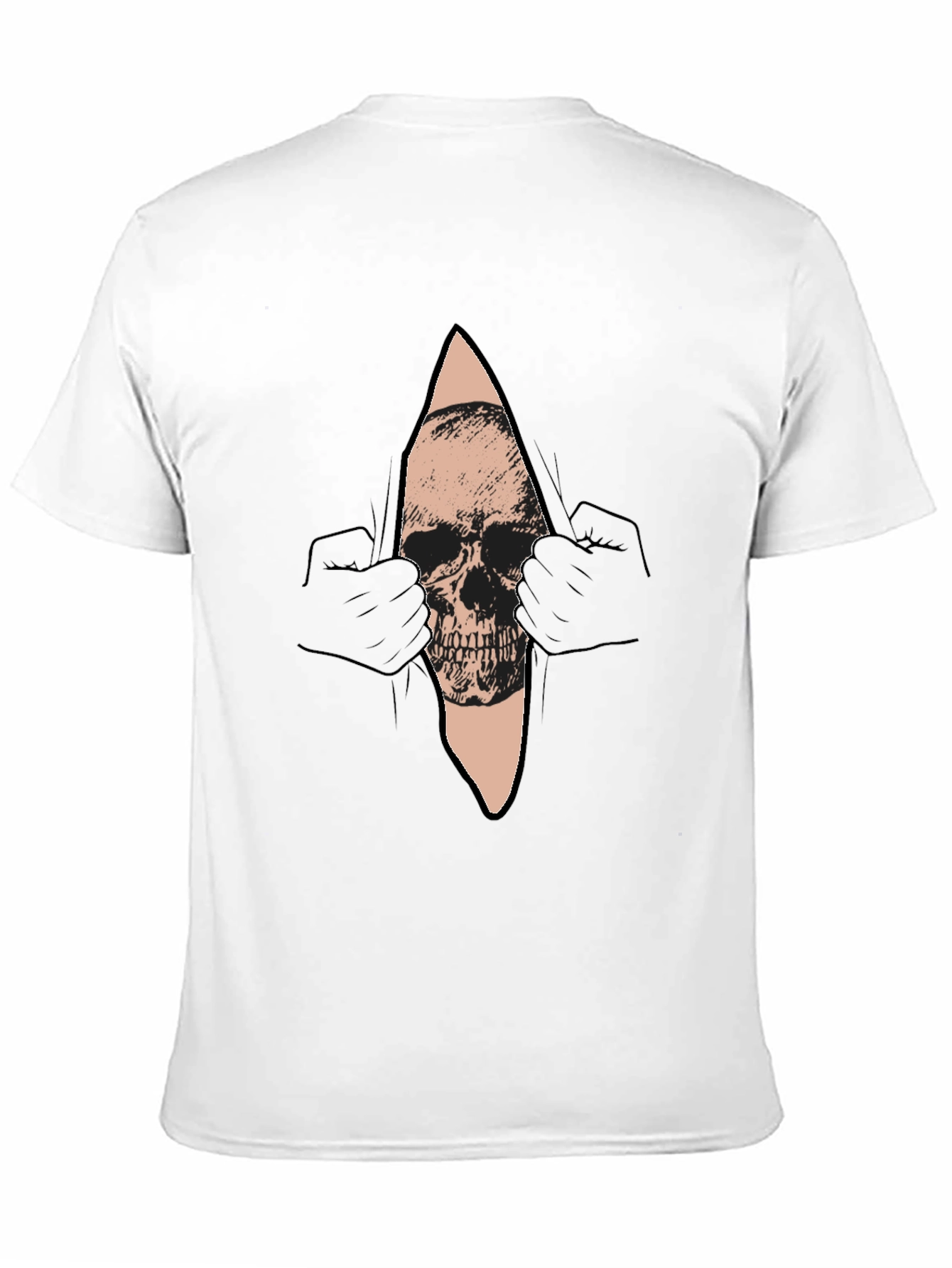 Black Skull Graphic T-Shirt - Men's Black Crew Neck Tee view 11