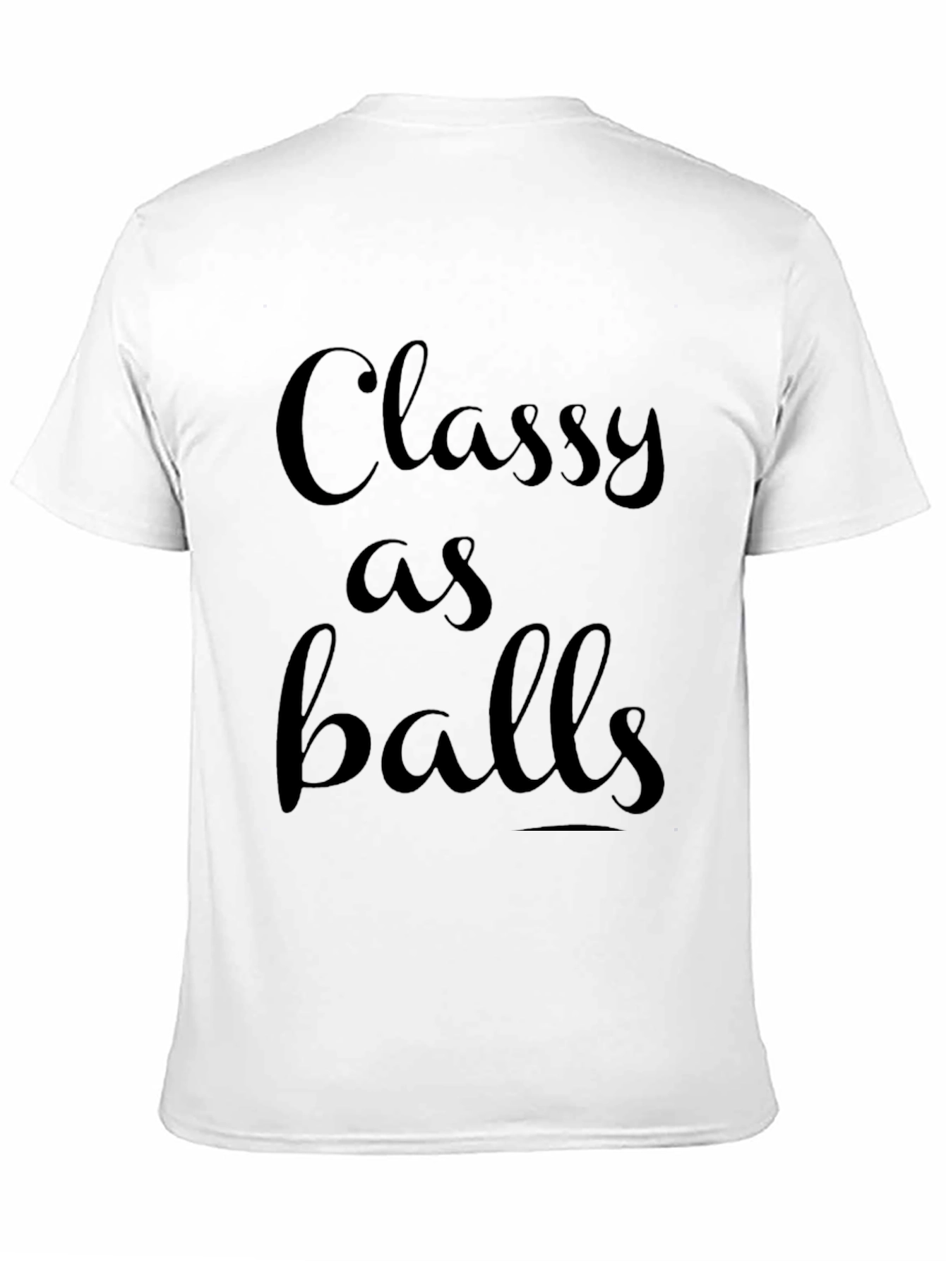 Black Classy As Balls Black Graphic T-Shirt view 11