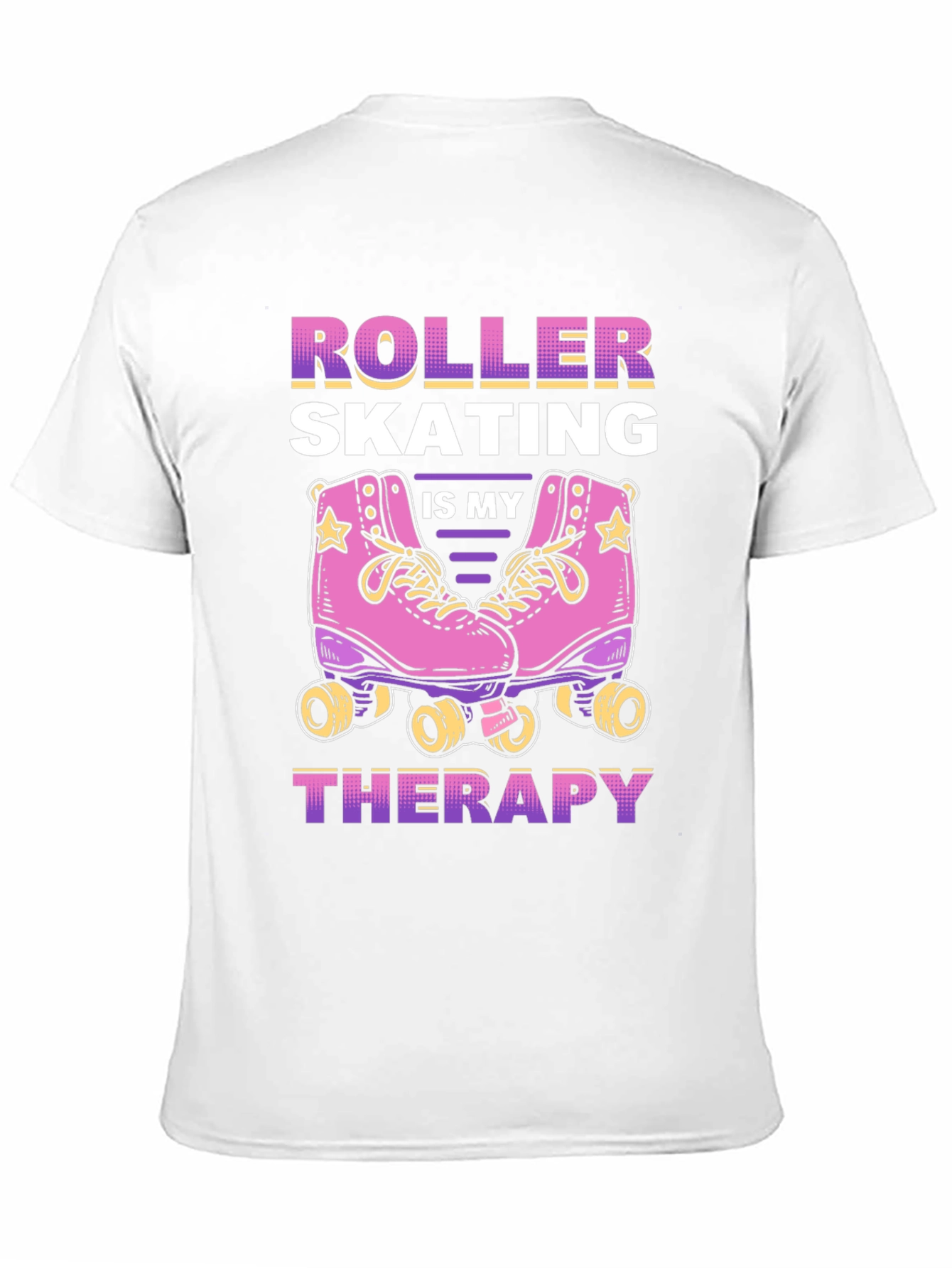 Black Roller Skating is My Therapy T-Shirt view 11