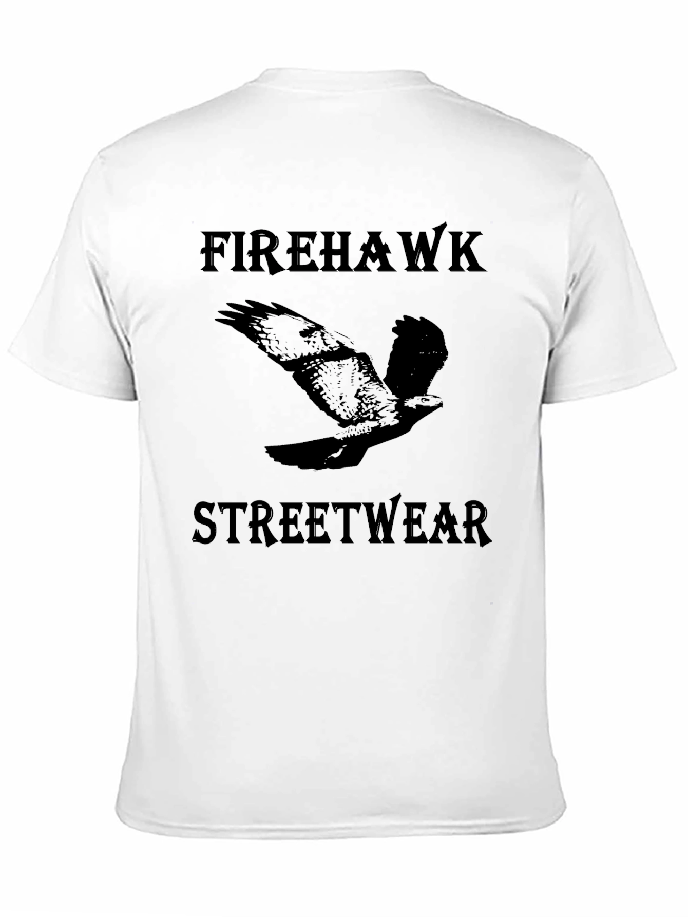 Black Firehawk Streetwear Graphic Tee - Mens view 11