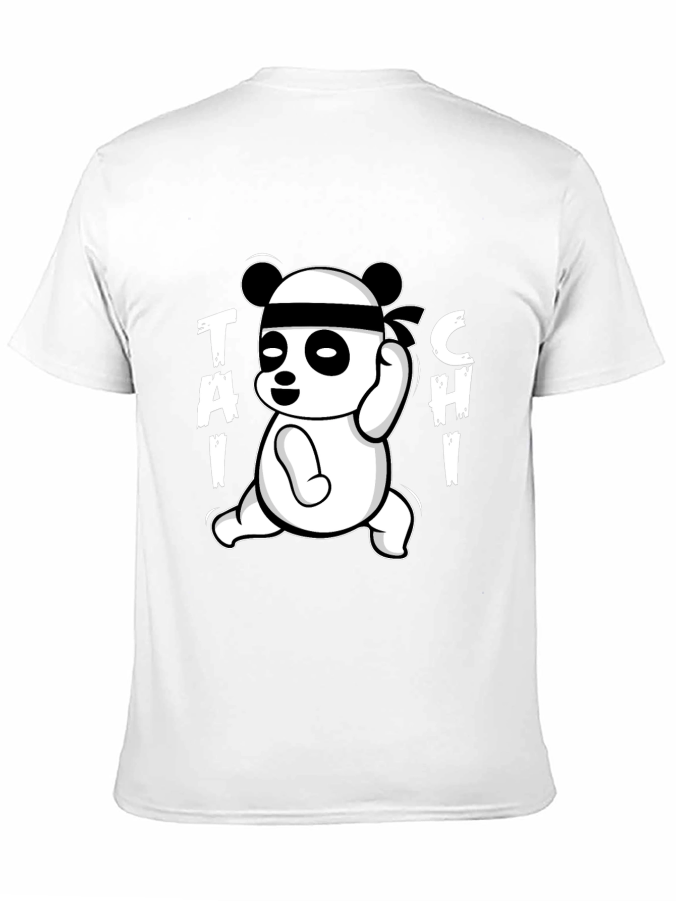 Black Tai Chi Panda Black T-Shirt view 11