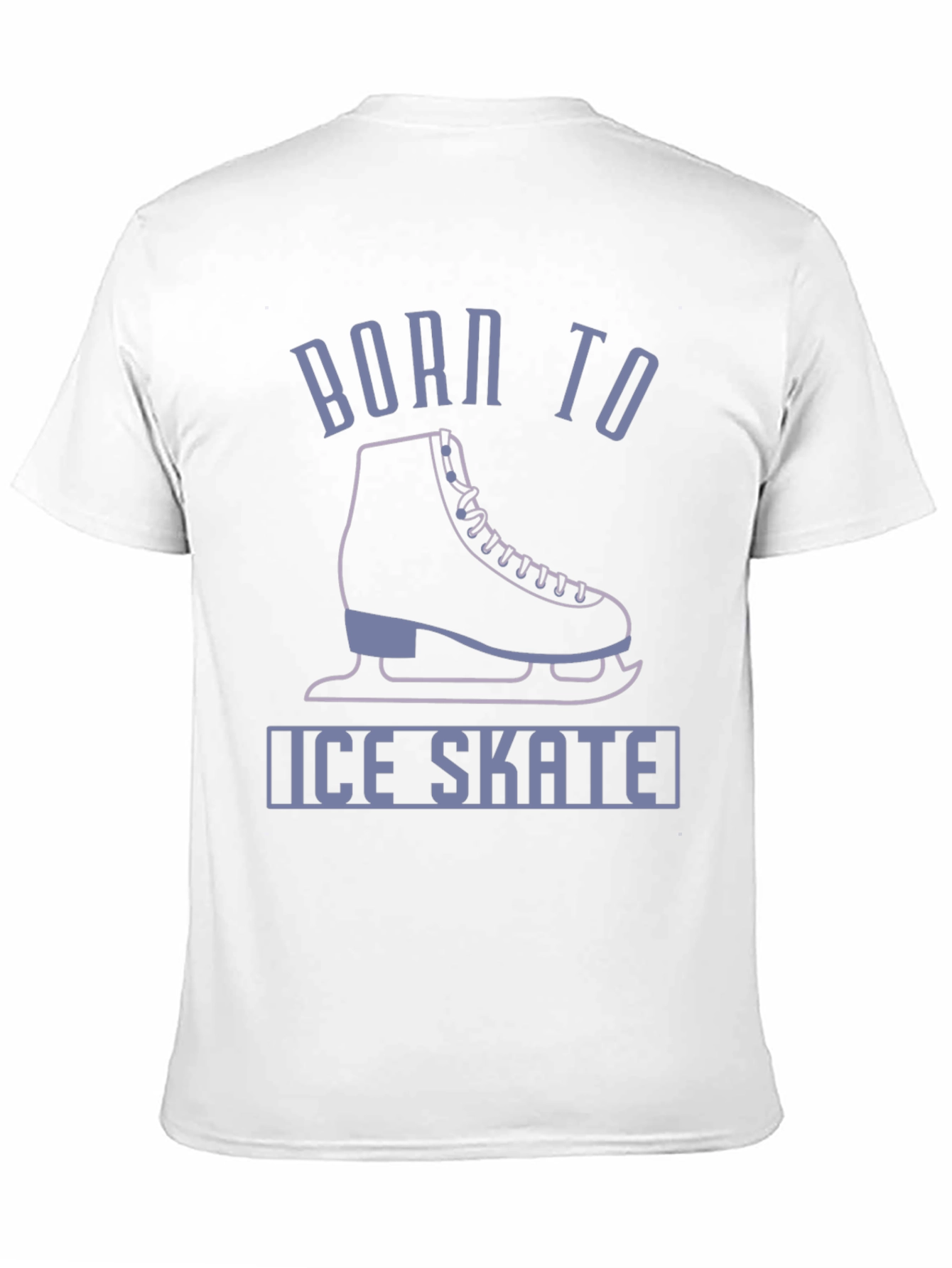 Black Born to Ice Skate T-Shirt - Black Graphic Tee view 11