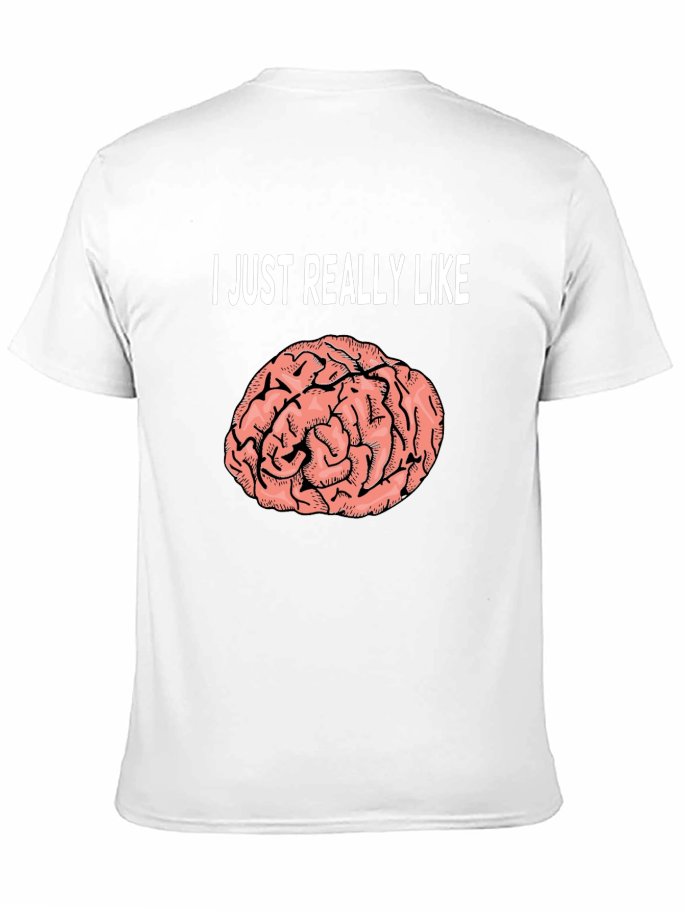Black Brain Graphic T-Shirt: I Just Really Like Brains Tee view 11