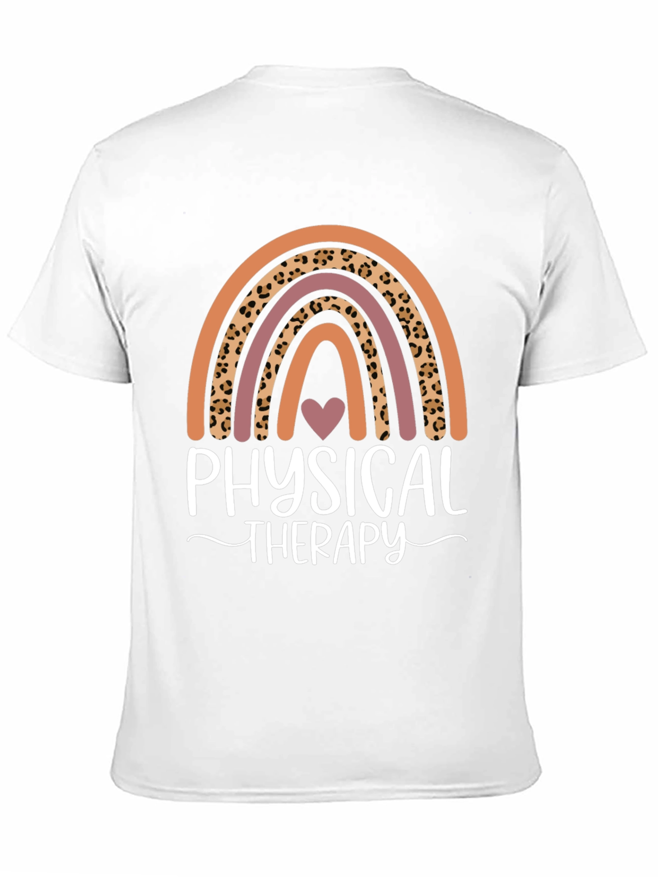 Black Physical Therapy Rainbow Leopard T-Shirt view 11