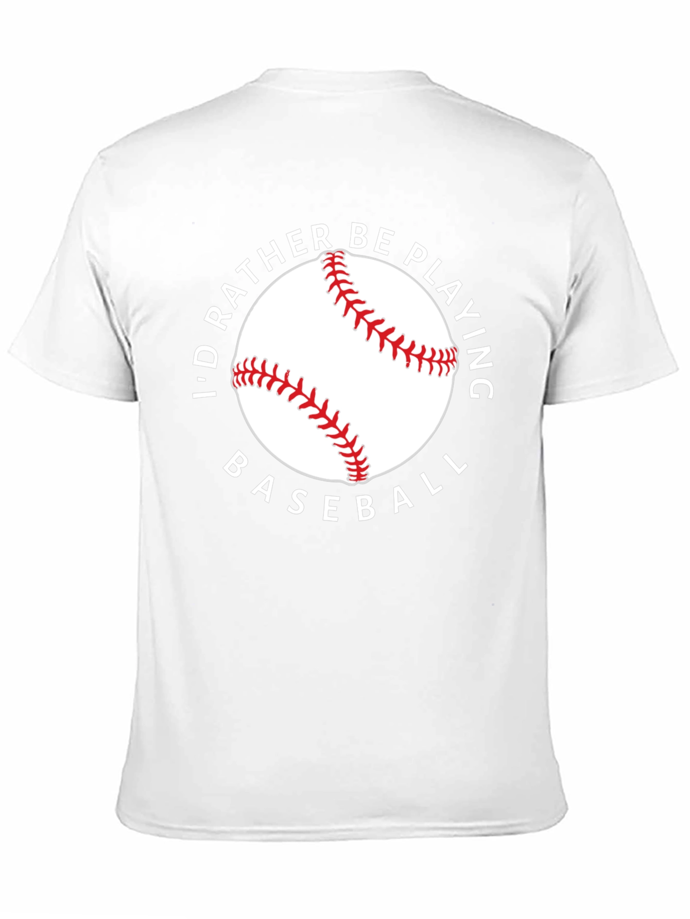 Black I'd Rather Be Playing Baseball Black Tee view 11