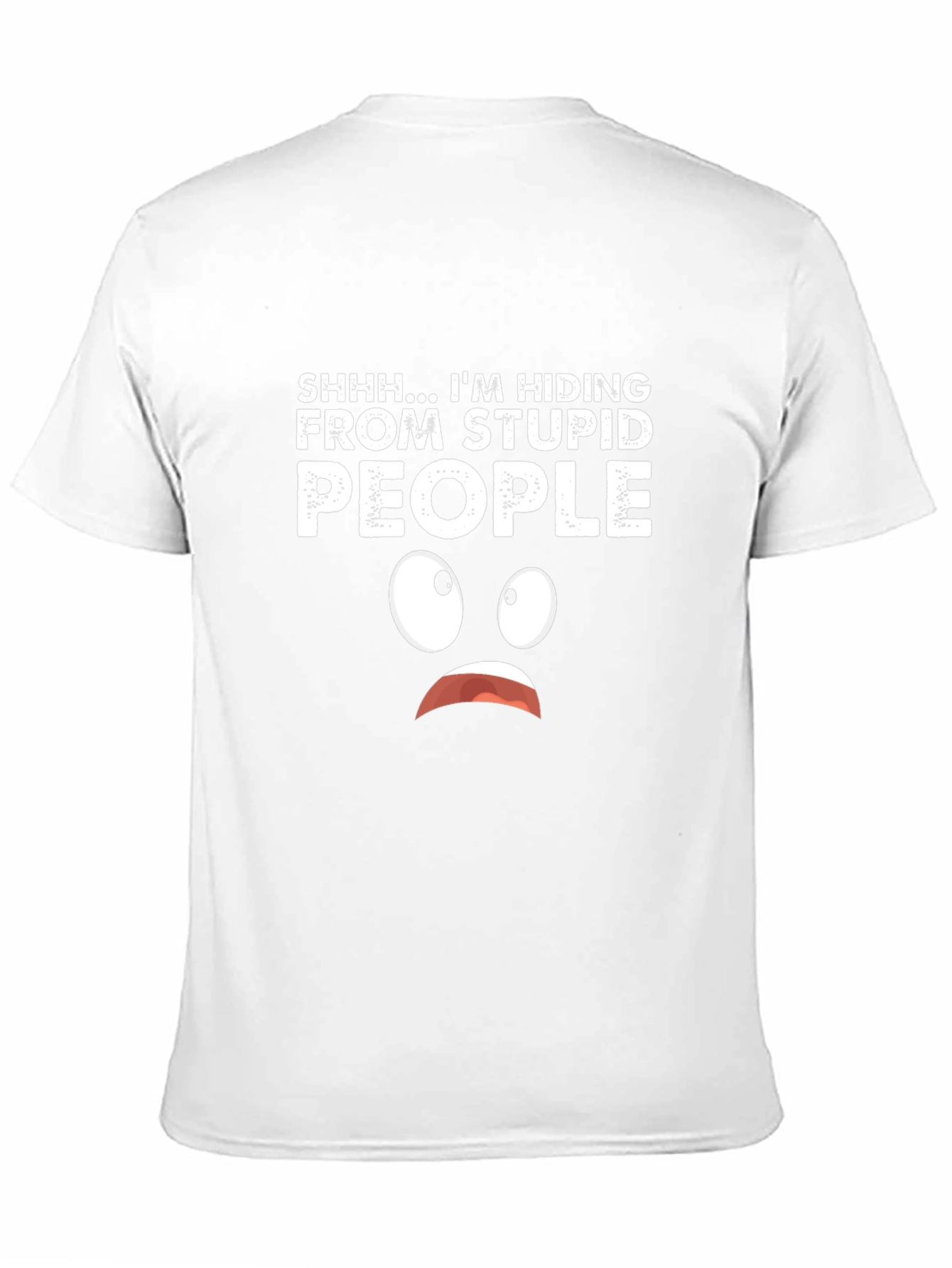 Black Hiding From Stupid People Graphic T-Shirt view 11