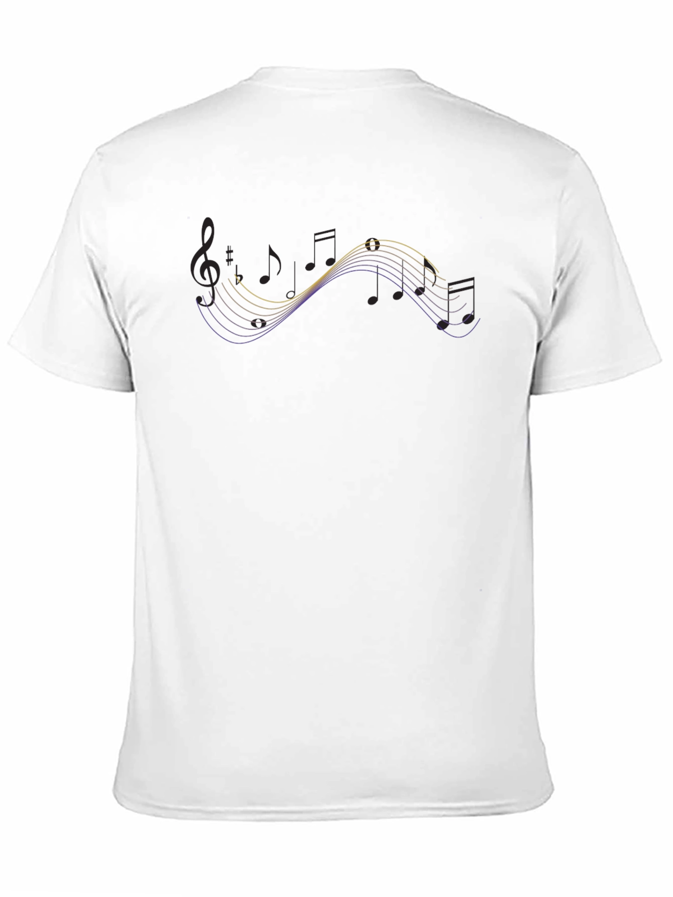 Black Musical Notes Graphic Black T-Shirt view 11