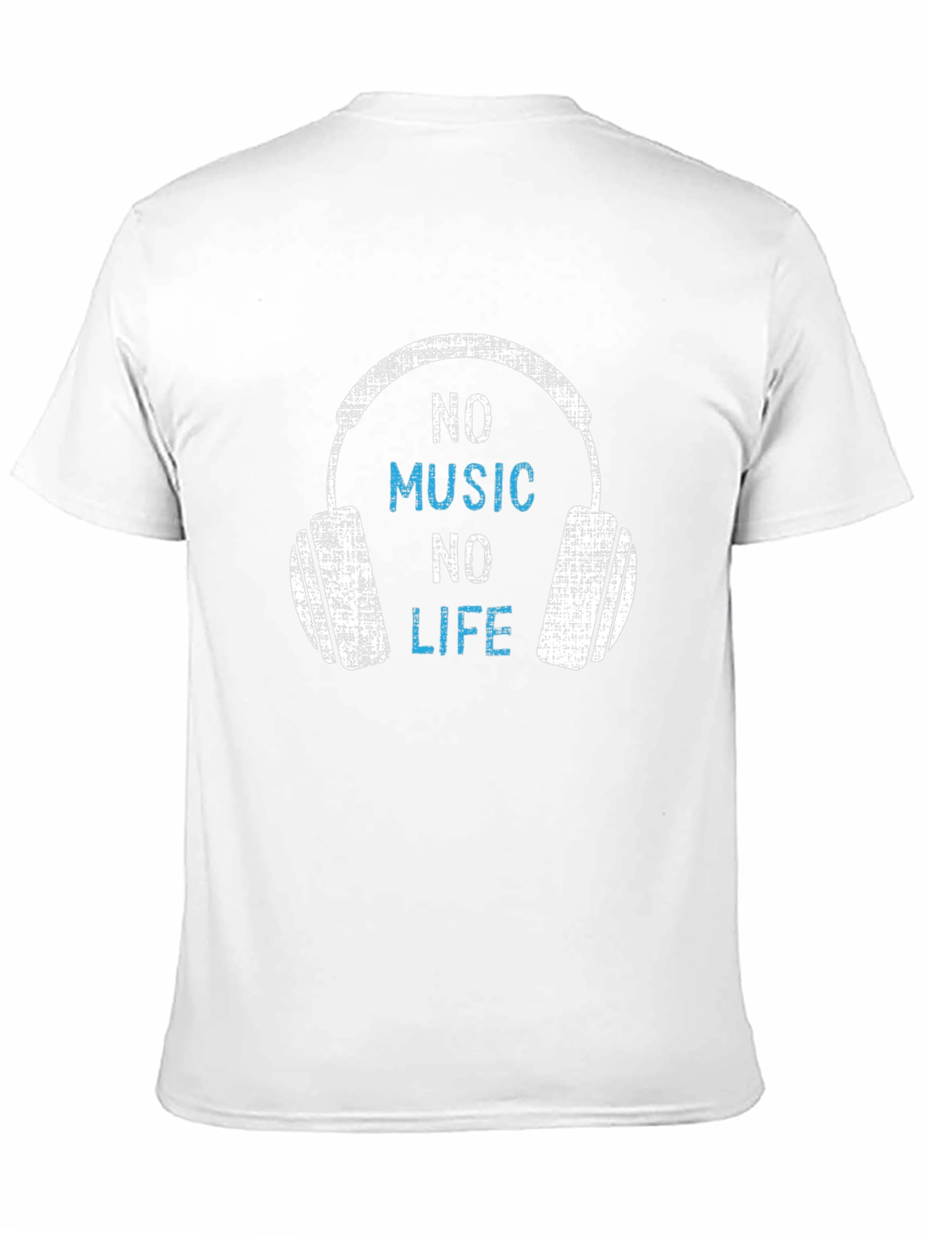 Black No Music No Life T-Shirt - Music Lover Tee view 11