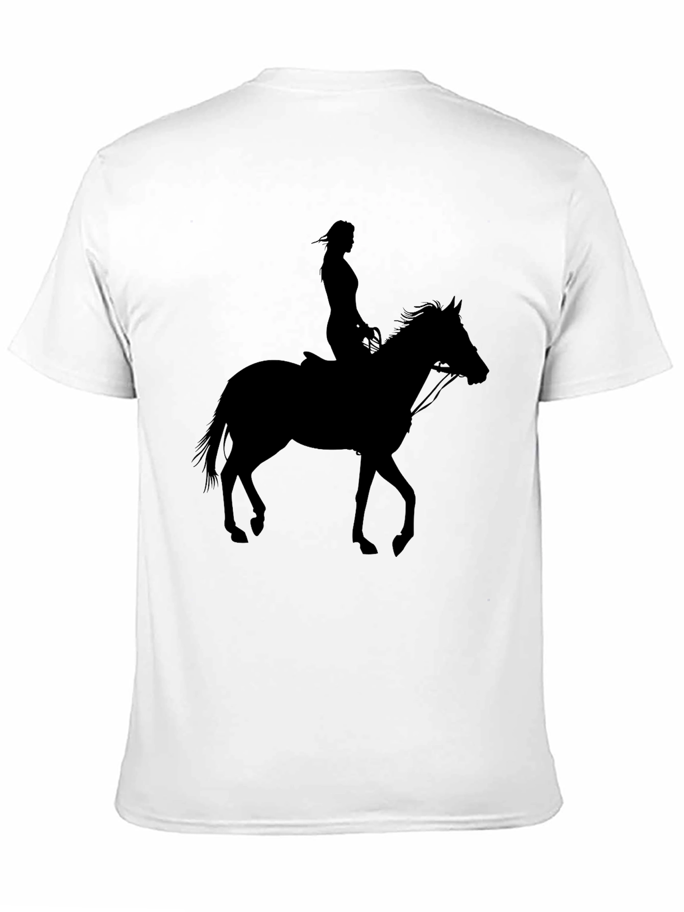 Black Horse Rider Silhouette Graphic Tee view 11