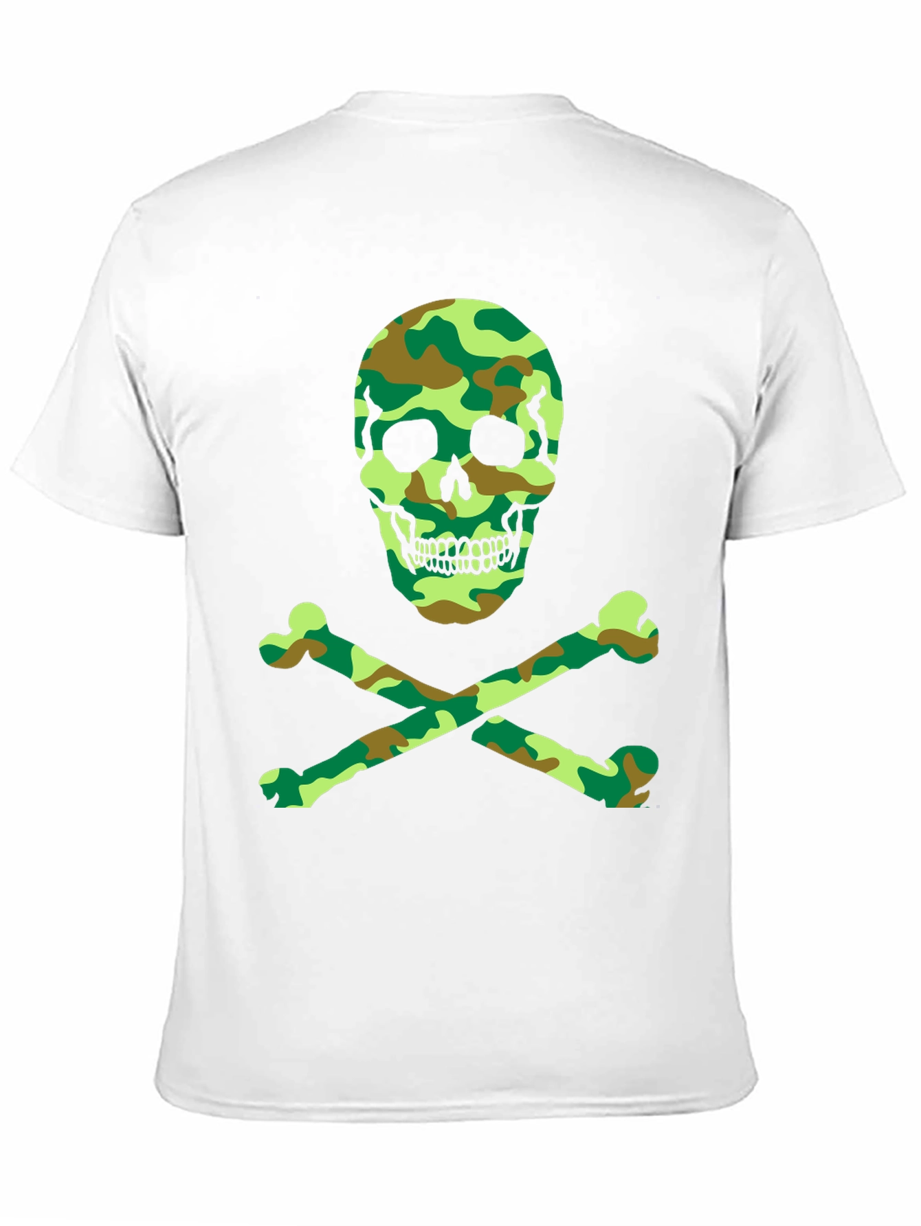 Black Camo Skull & Crossbones Graphic T-Shirt view 11