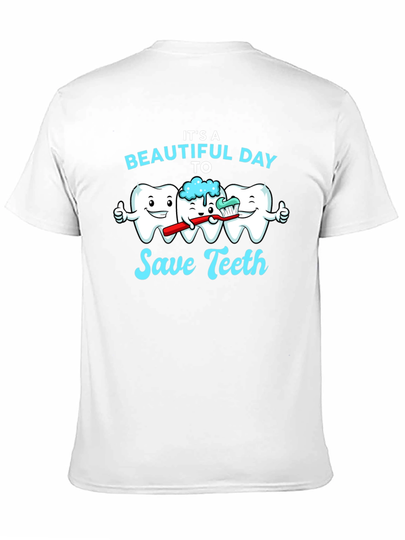 Black It's a Beautiful Day To Save Teeth T-Shirt view 11