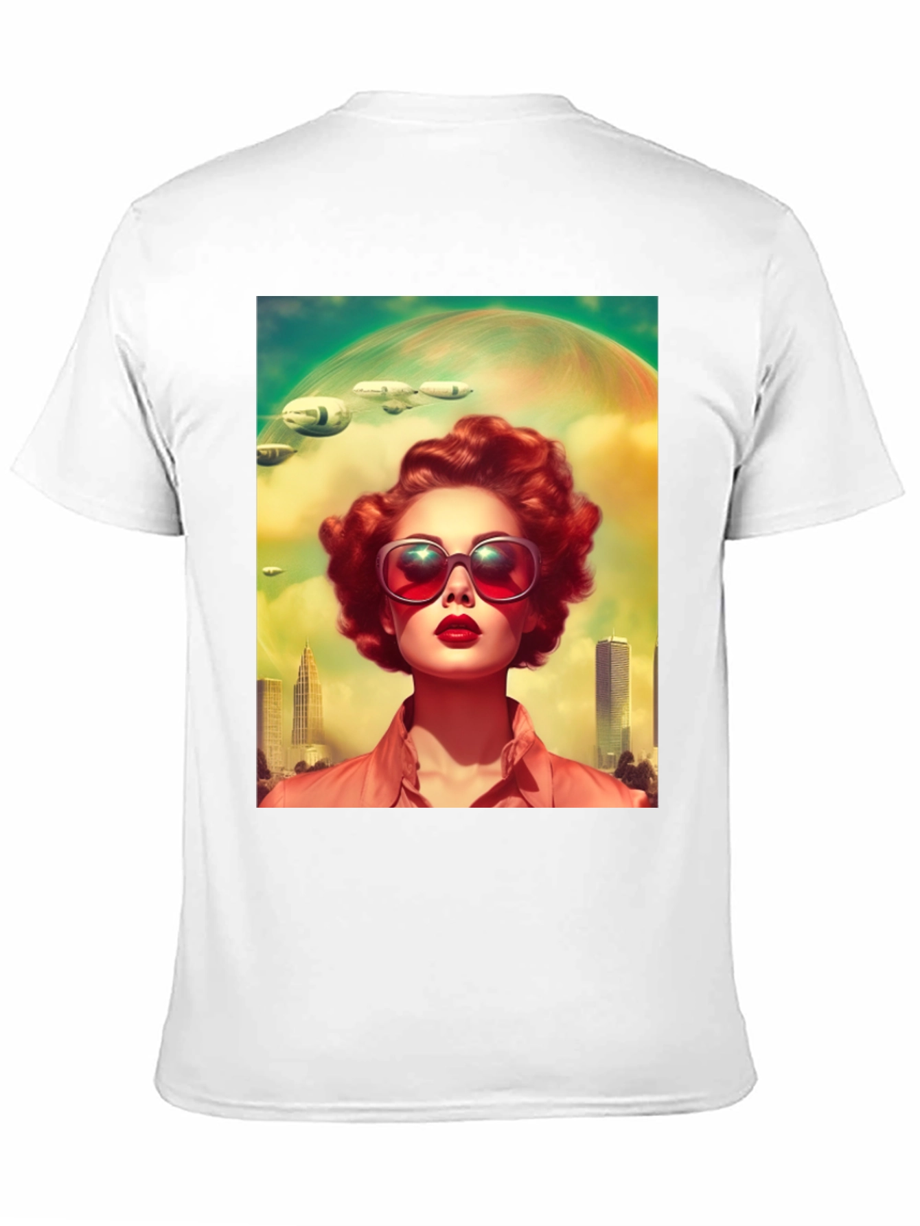 Black Retro Futuristic Woman T-Shirt view 11