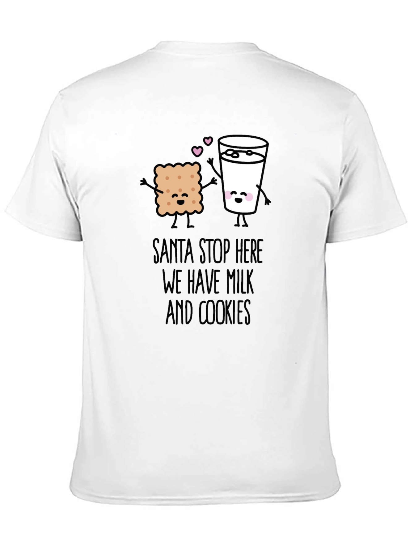 Black Santa Stop Here Milk & Cookies Graphic Tee view 11