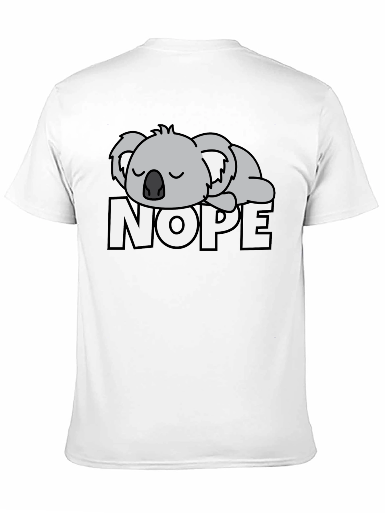 Black Nope Koala Graphic T-Shirt - Funny Lazy Day Tee view 11