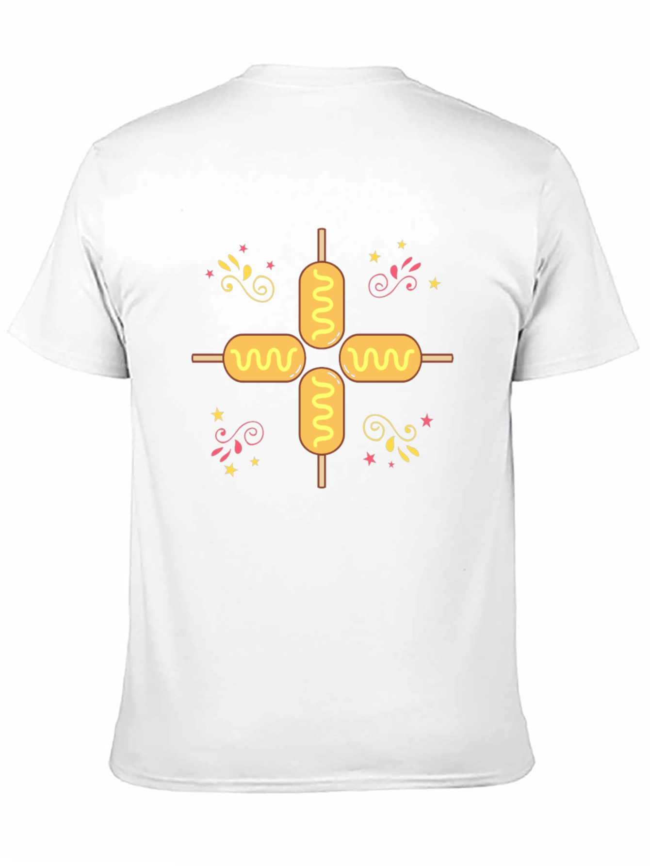 Black Corn Dog Pattern Tee view 11