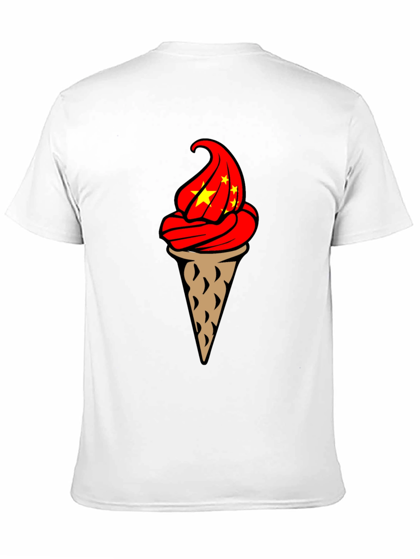 Black Ice Cream Cone Graphic T-Shirt - Novelty Design view 11