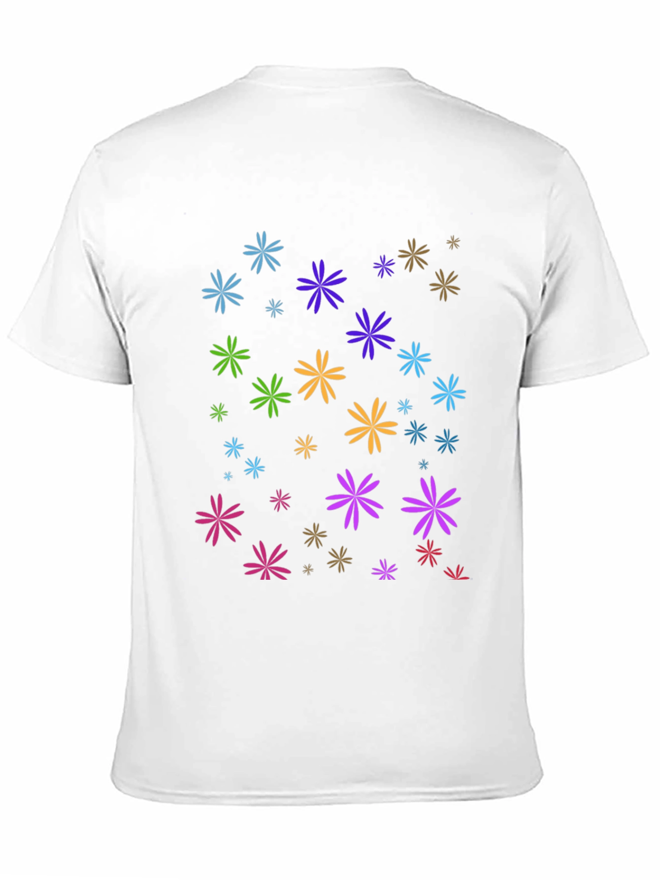 Black Floral Burst Black T-Shirt view 11