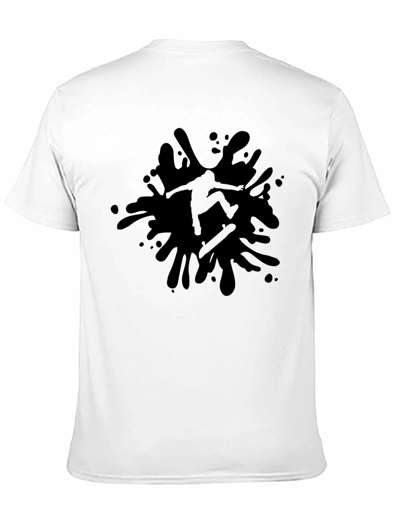 Black Skater Splash Graphic T-Shirt - Black view 11