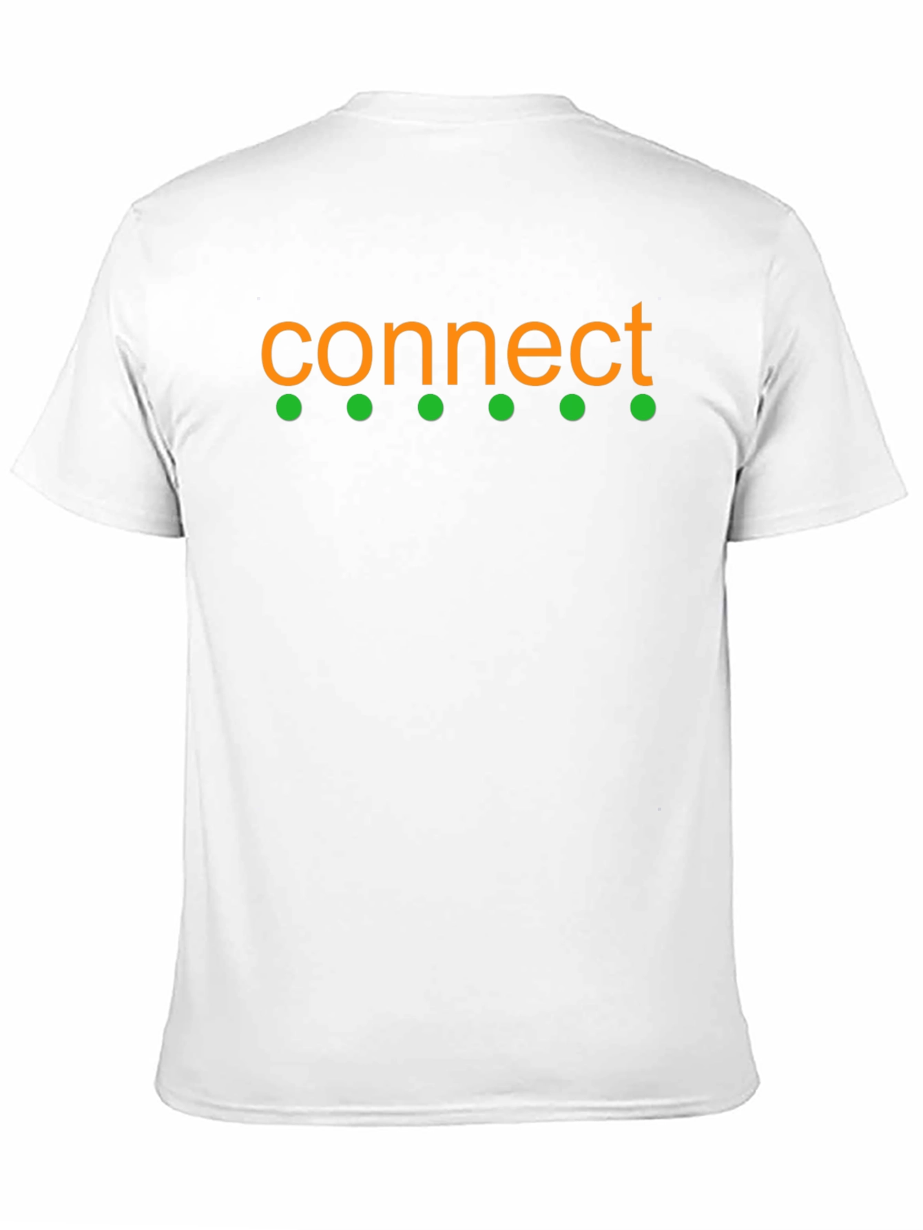 Black Connect T-Shirt - Orange & Green Design on Black view 11