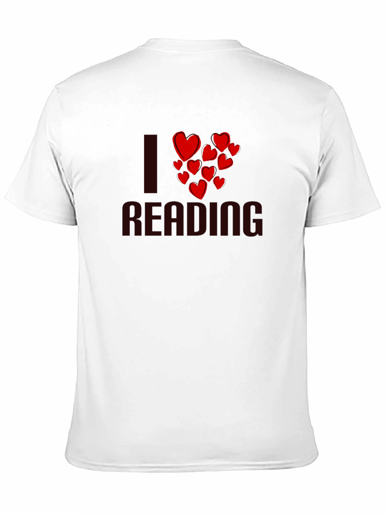 Black I Heart Reading - Black T-Shirt view 11