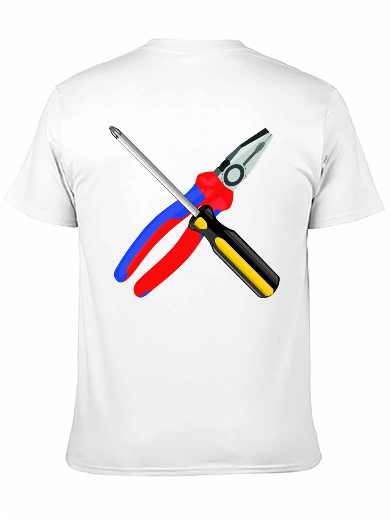 Electrician's Tool T-Shirt: Pliers & Screwdriver Graphic - 11