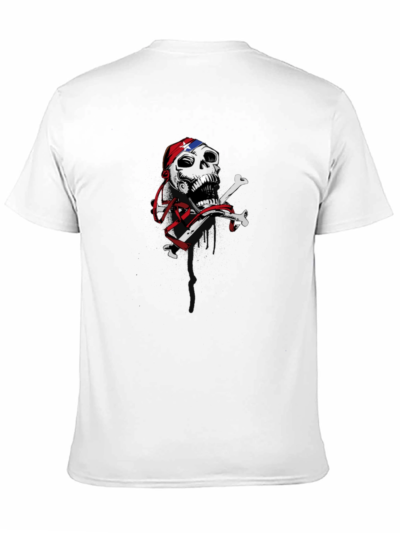 Black Rebel Skull & Crossbones Black T-Shirt view 11