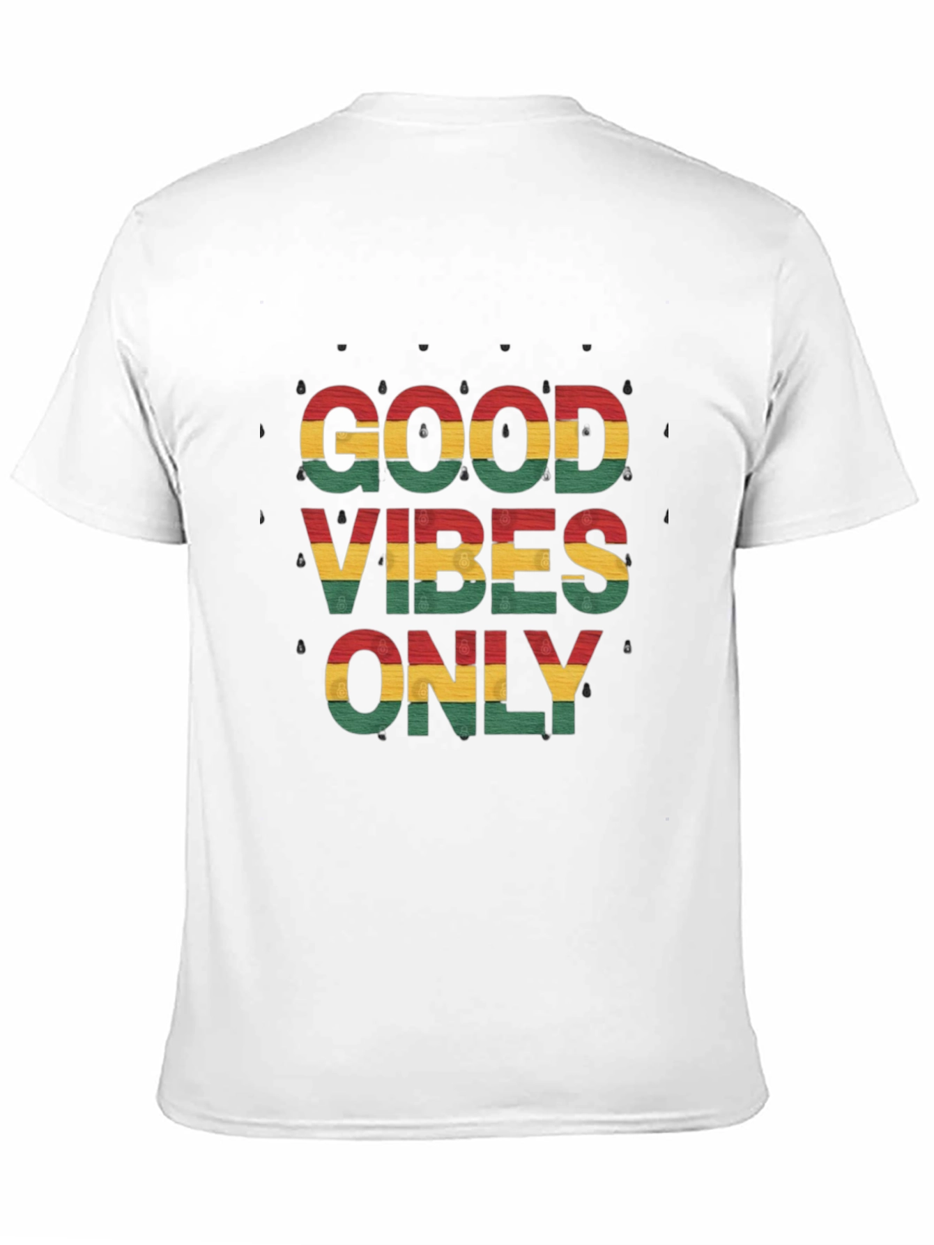 Black Good Vibes Only Graphic Tee - Reggae Inspired Style view 11