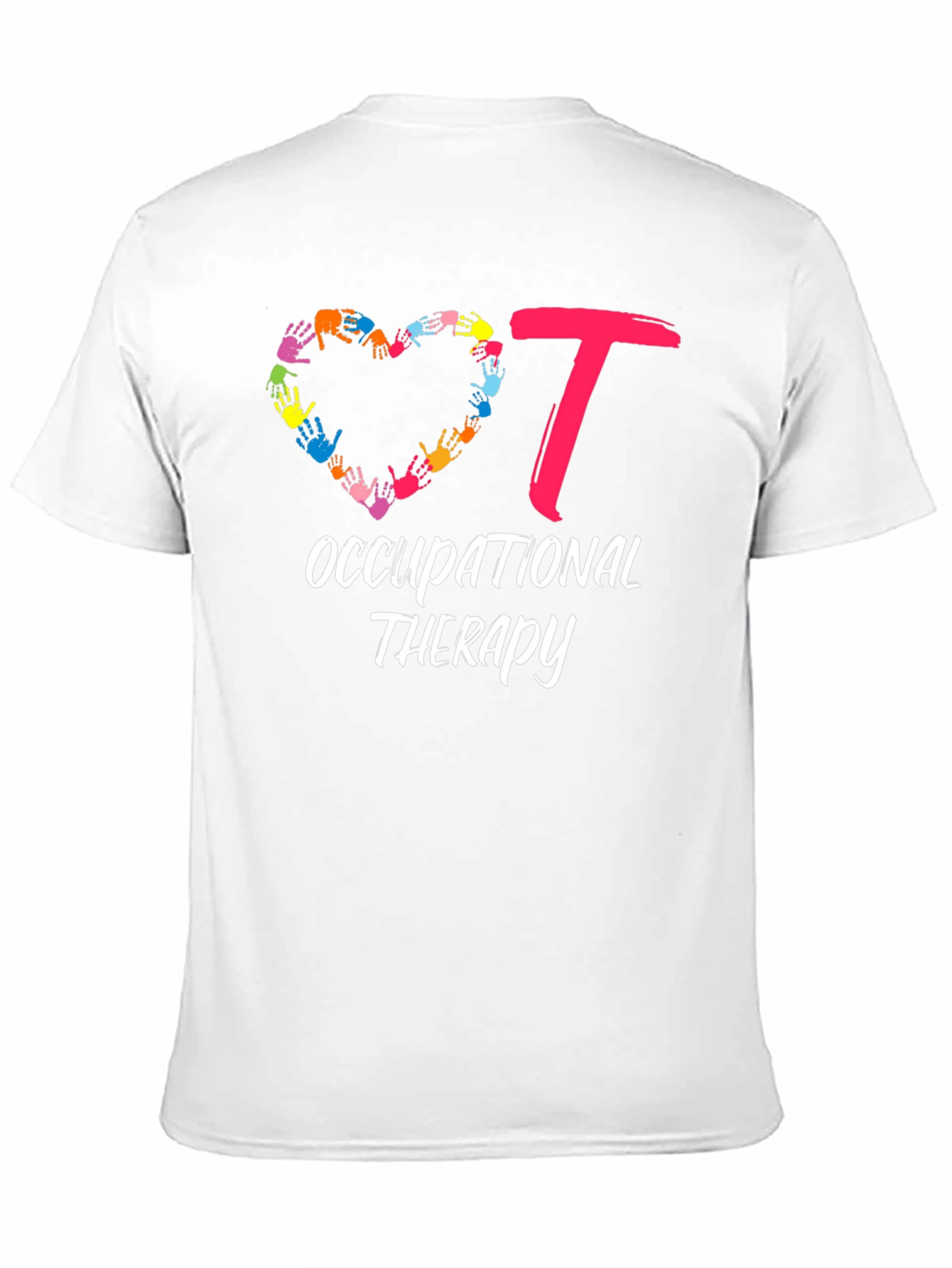 Black Occupational Therapy Heart Hands T-Shirt view 11