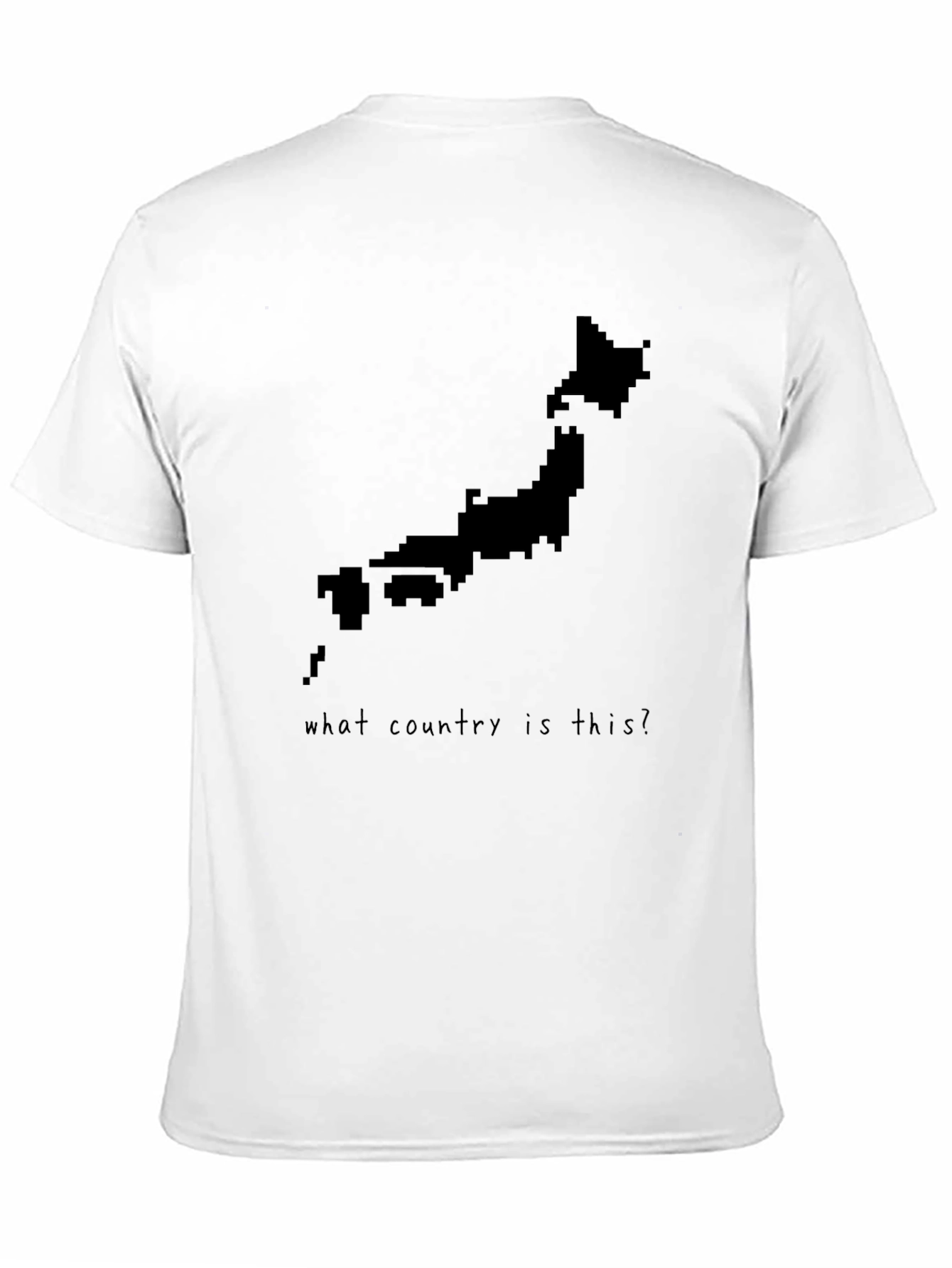 Black Japan Map Pixel Art T-Shirt -  Country Lover Tee view 11