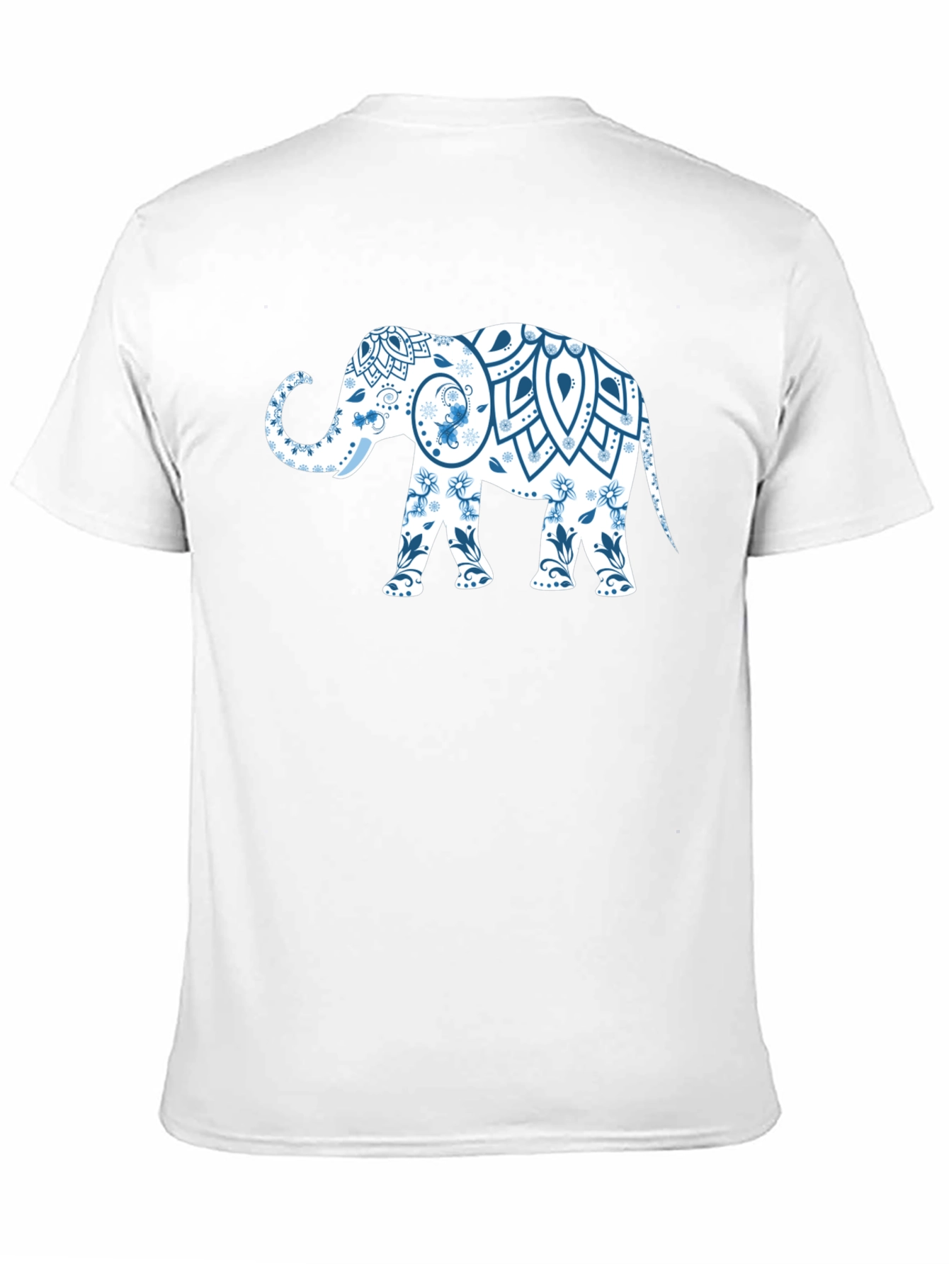 Elephant Mandala Black T-Shirt - Unique Graphic Tee - 11