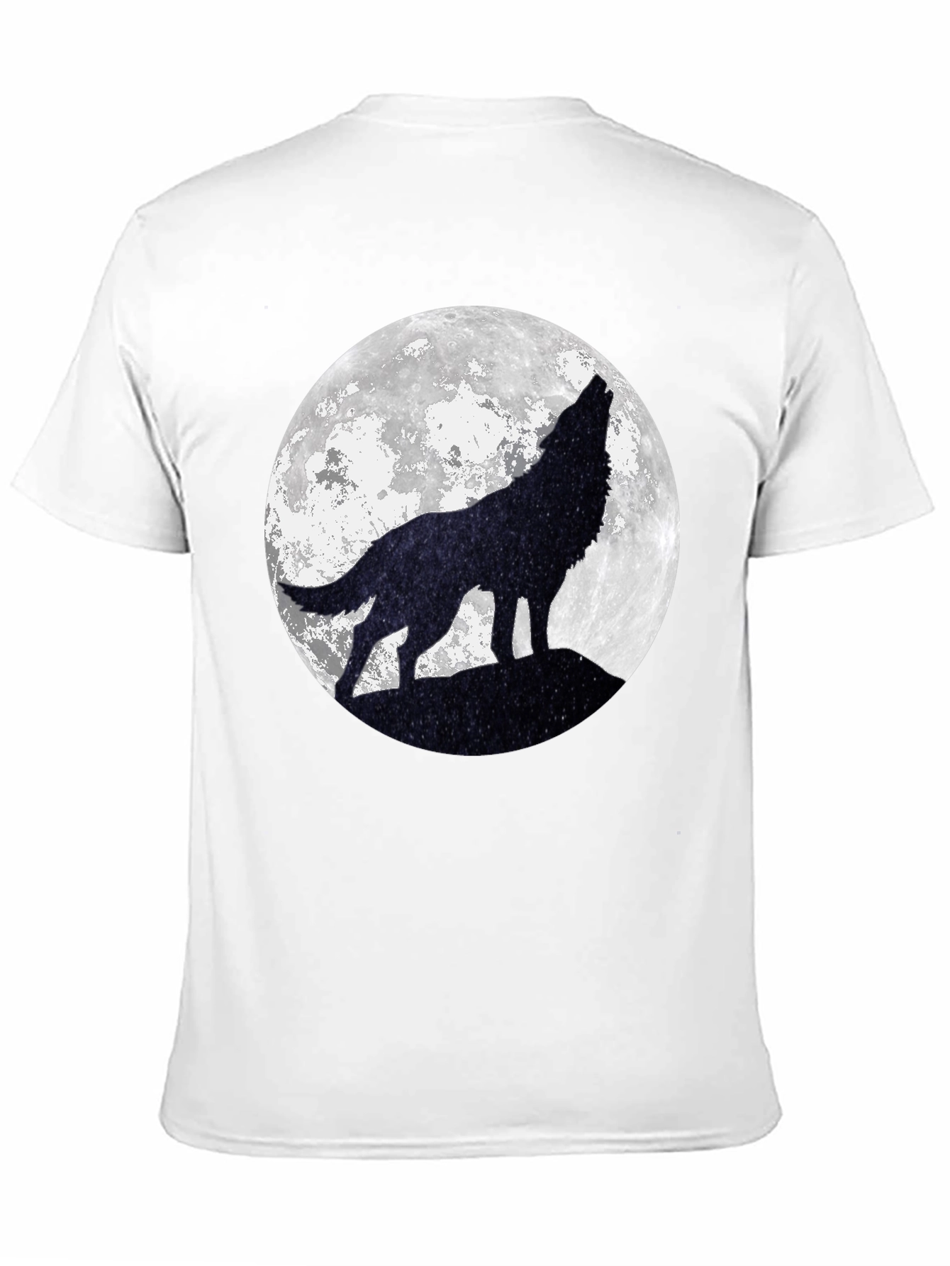 Black Wolf Moon Graphic Tee - Black Cotton T-Shirt view 11