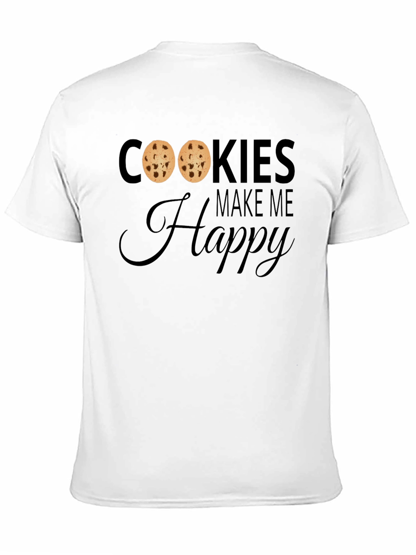 Black Cookies Make Me Happy T-Shirt - Cute Cookie Lover Tee view 11
