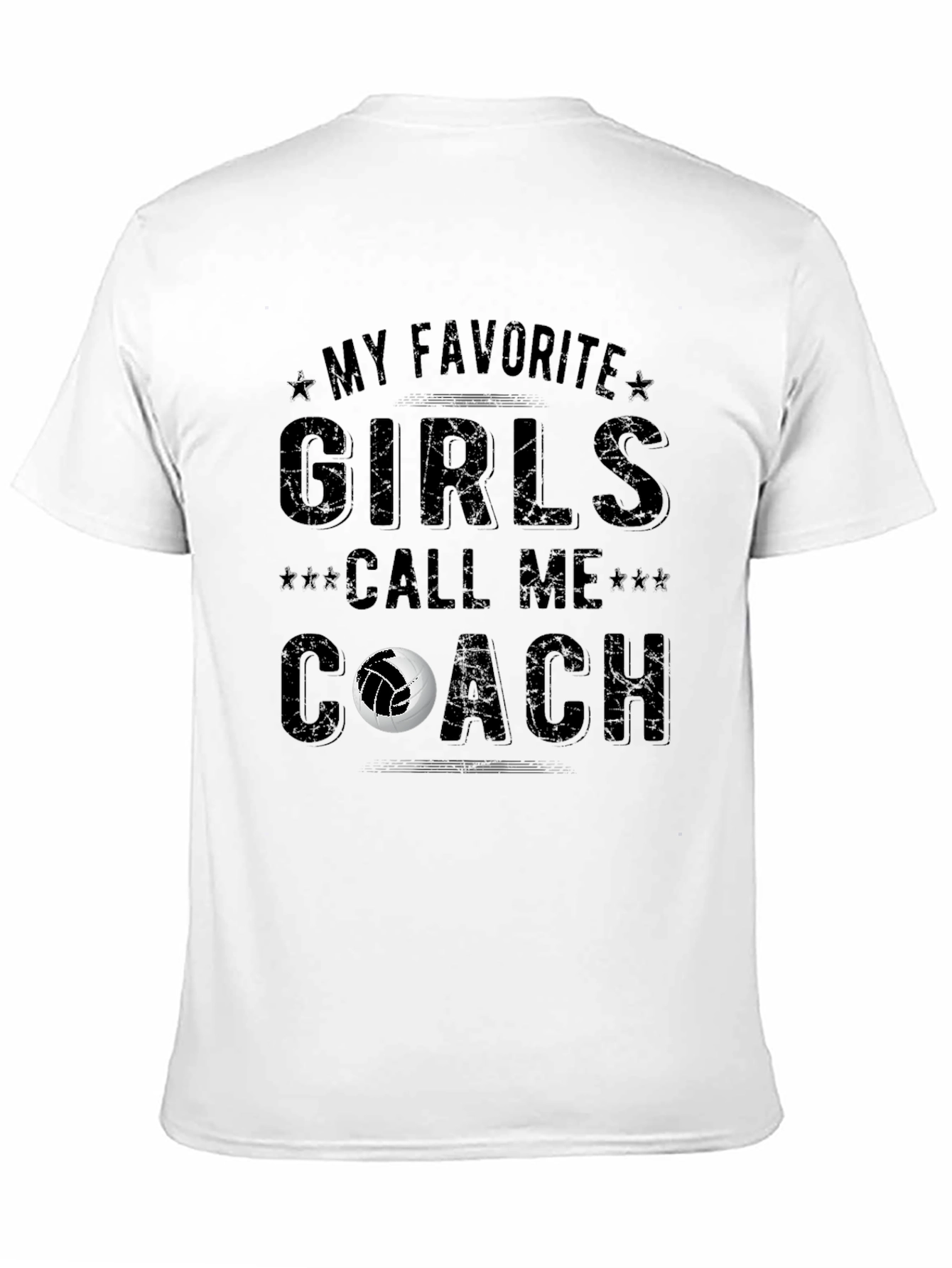 Black Volleyball Coach T-Shirt - My Favorite Girls view 11
