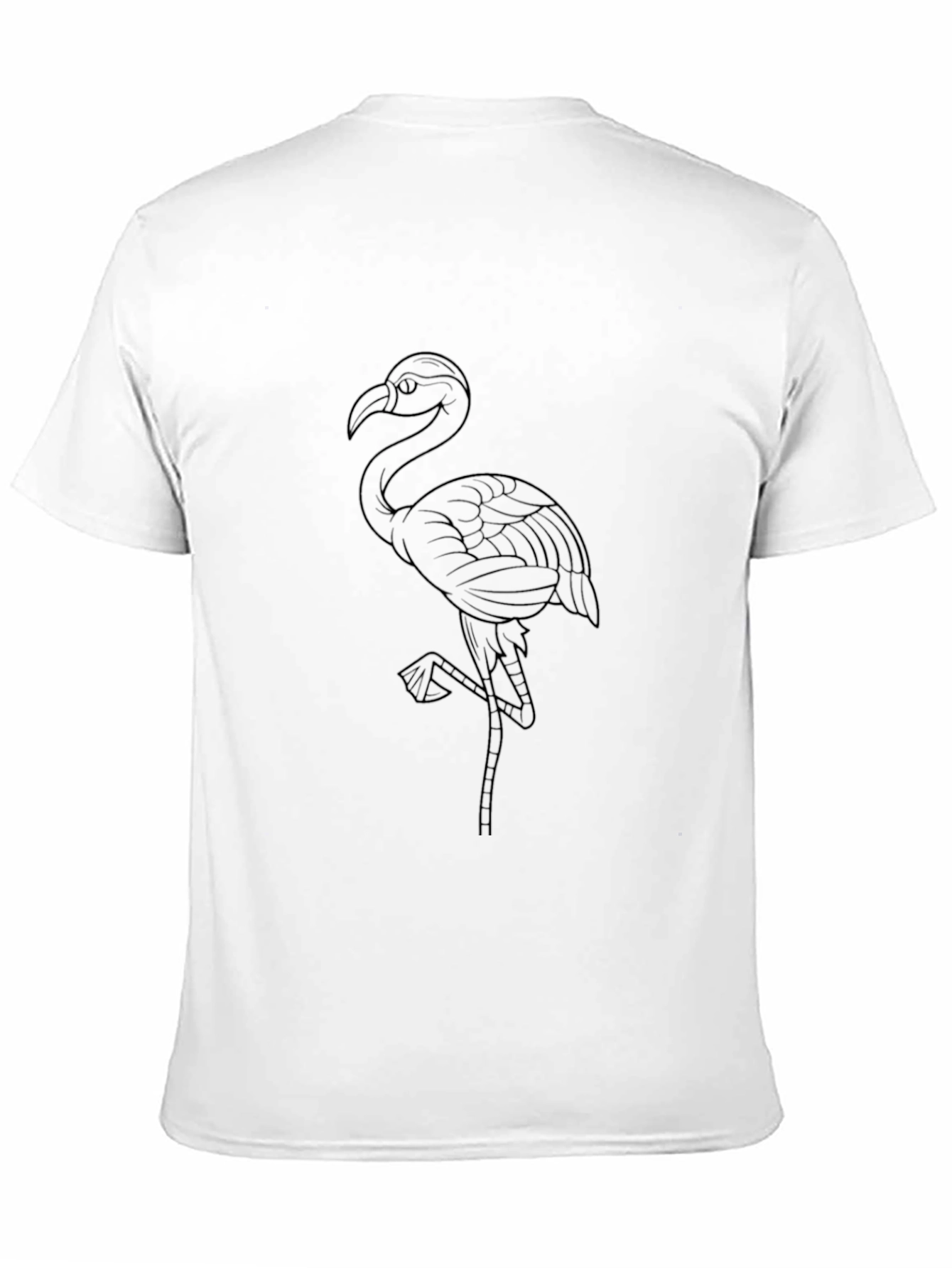 Black Men's Black Flamingo Graphic T-Shirt view 11